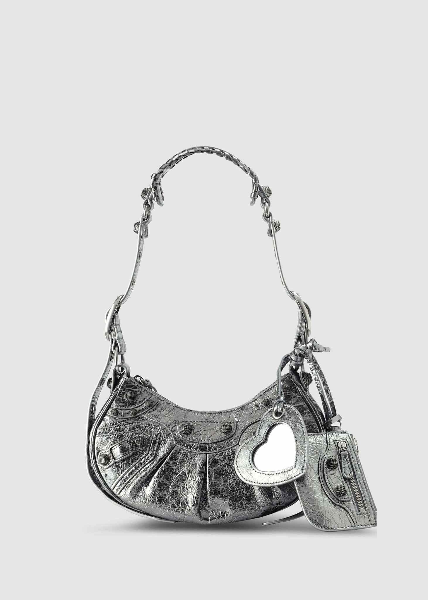 Image of Balenciaga Women's Le Cagole XS Silver Shoulder Bag
