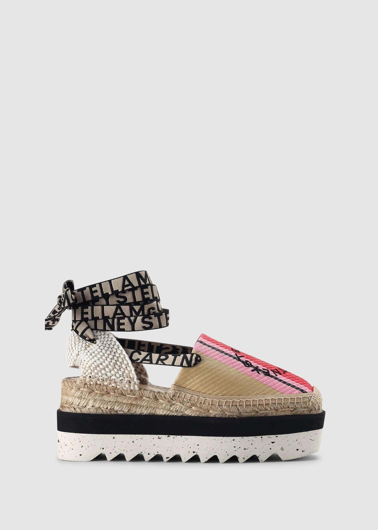 Image of Stella McCartney Women's Gaia Stripes Red Espadrilles