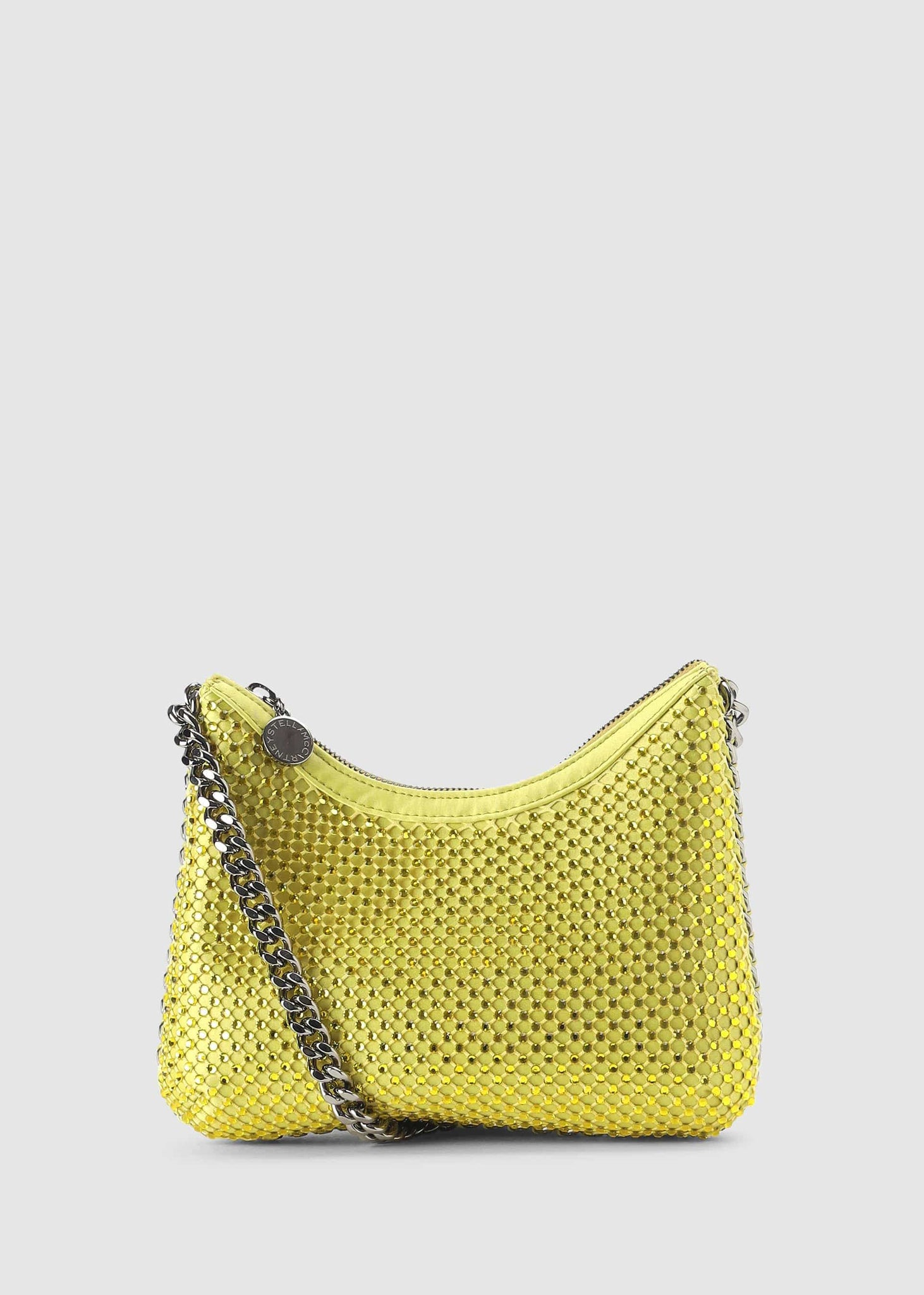 Image of Stella McCartney Women's Mini Zip Crystal Yellow Shoulder Bag