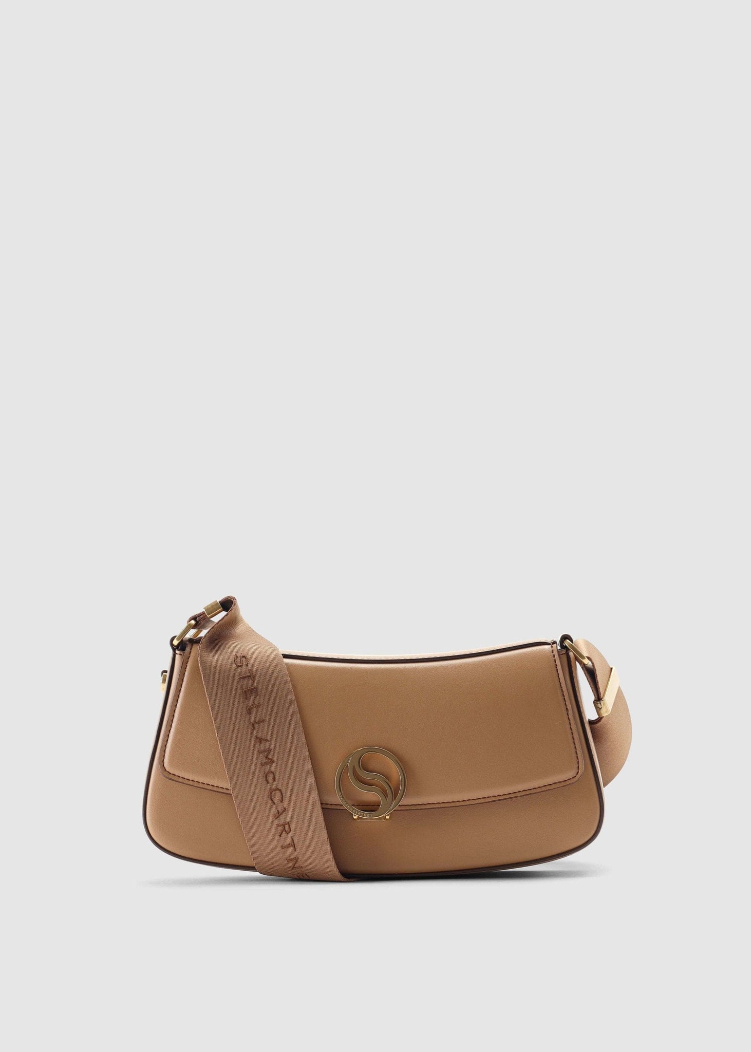 Image of Stella McCartney Women's S-Wave Brown Shoulder Bag