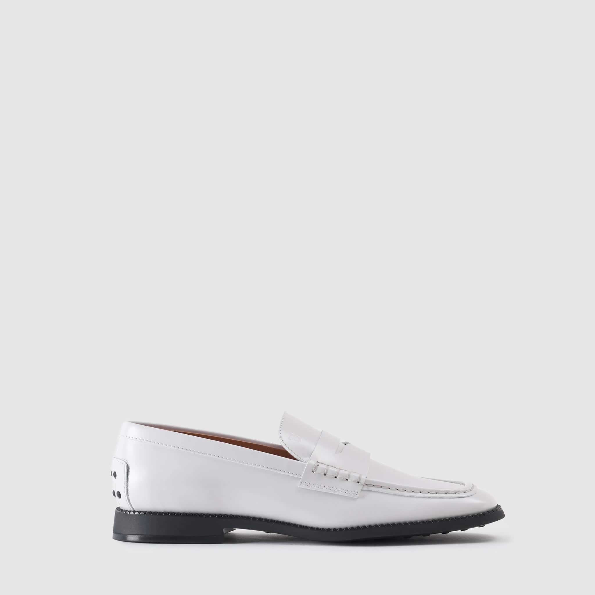Image of Tod's Women's Gomma Loafer White Flats