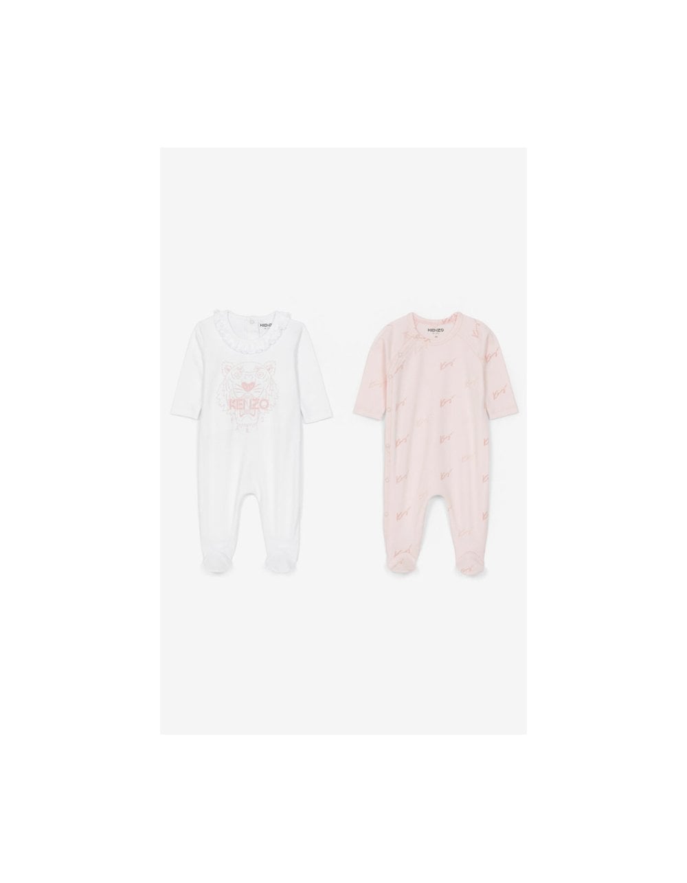 Kenzo Baby Juniors Pale Pink Tiger/Multi Logo Set X2 - Pink
