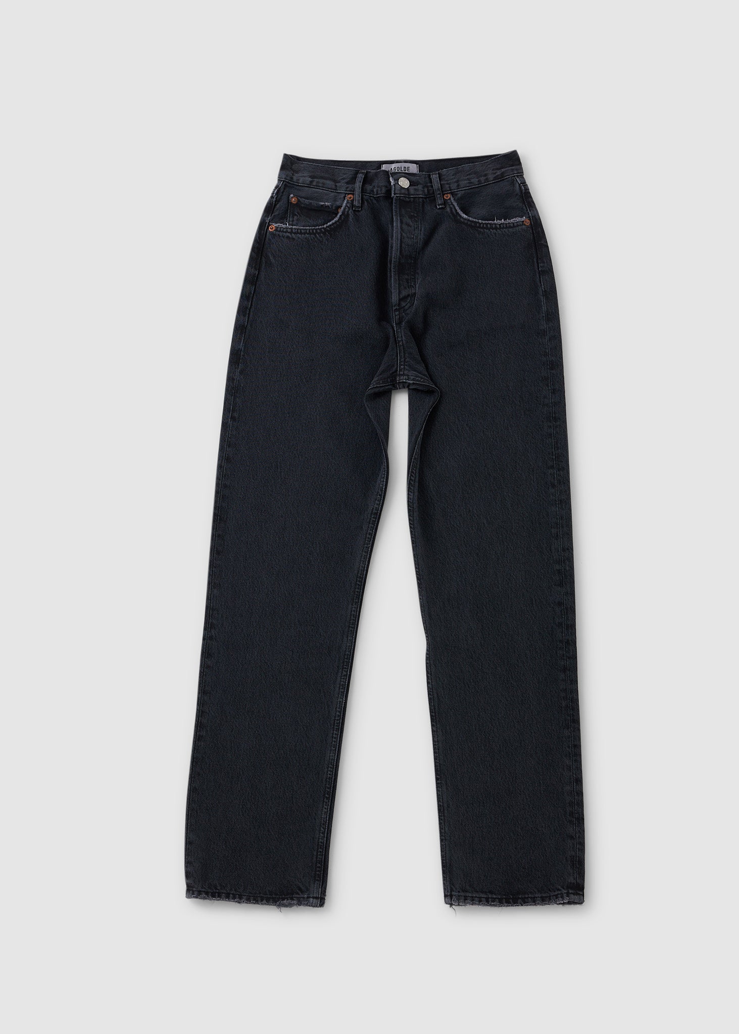 Image of Agolde Womens 90'S Pinch Waist Jeans In Black Tea