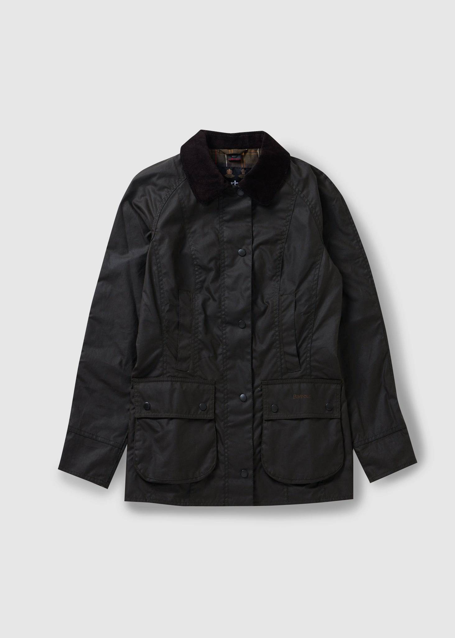 Image of Barbour Womens Classic Beadnell Wax Jacket In Olive