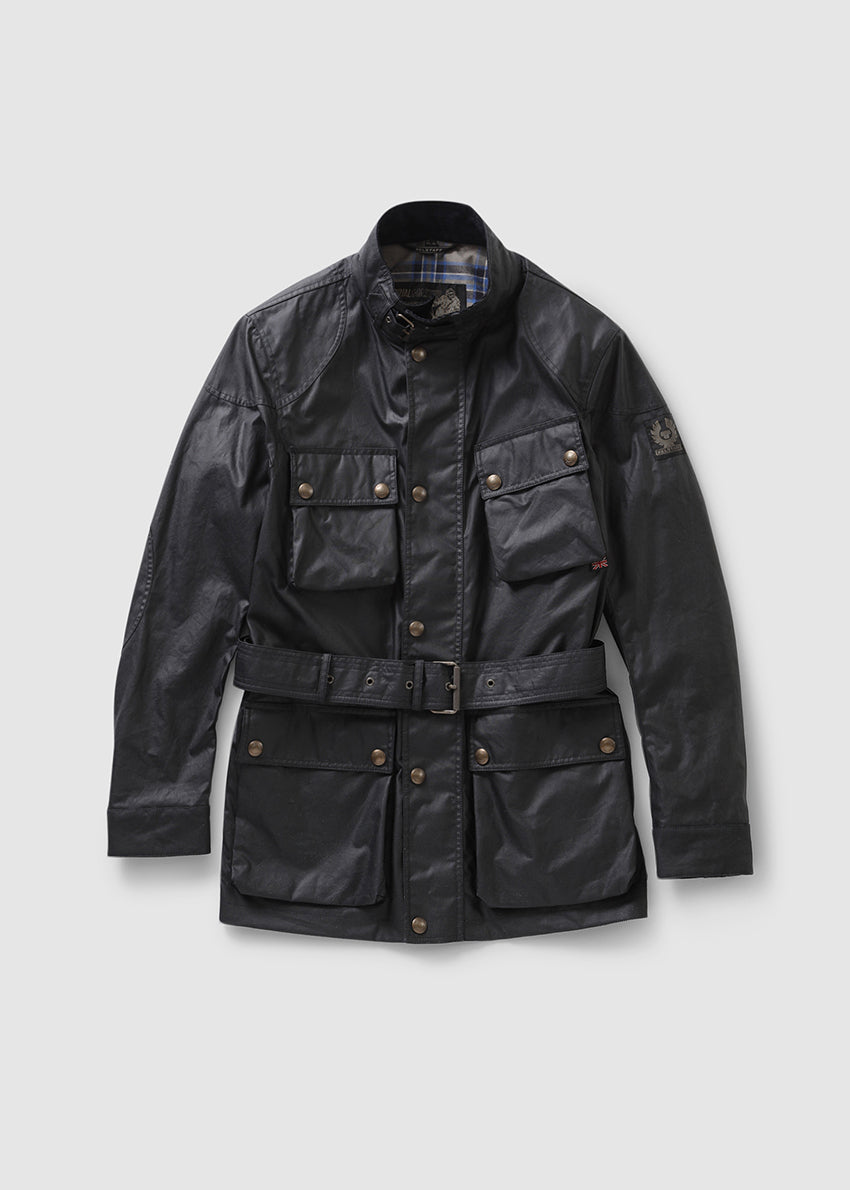 Image of Belstaff Mens Trialmaster Jacket In Dark Navy