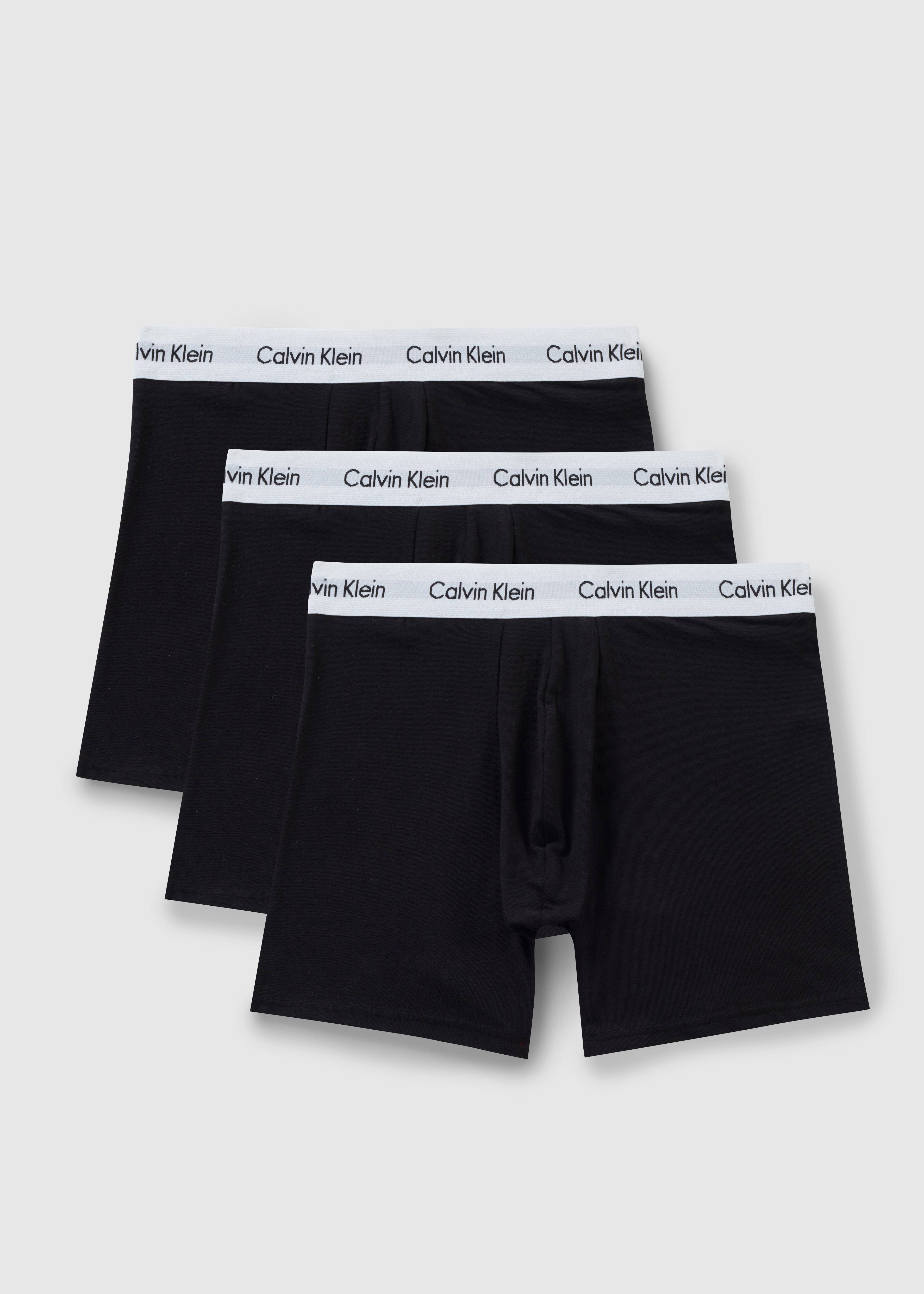 Image of Calvin Klein Mens Underwear 3 Pack Boxer Briefs In Black