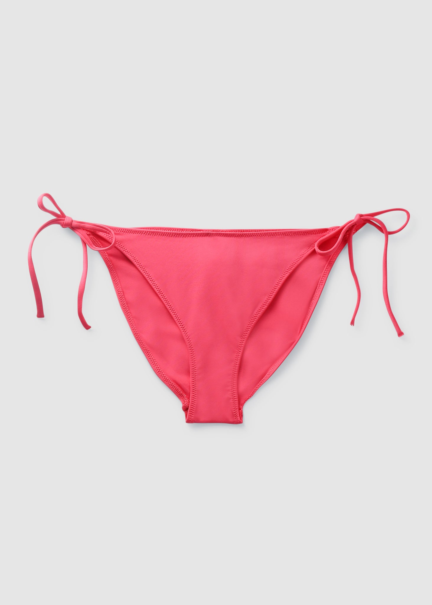 Image of Calvin Klein Womens Mini Logo String Bikini Bottoms In Pink Flash