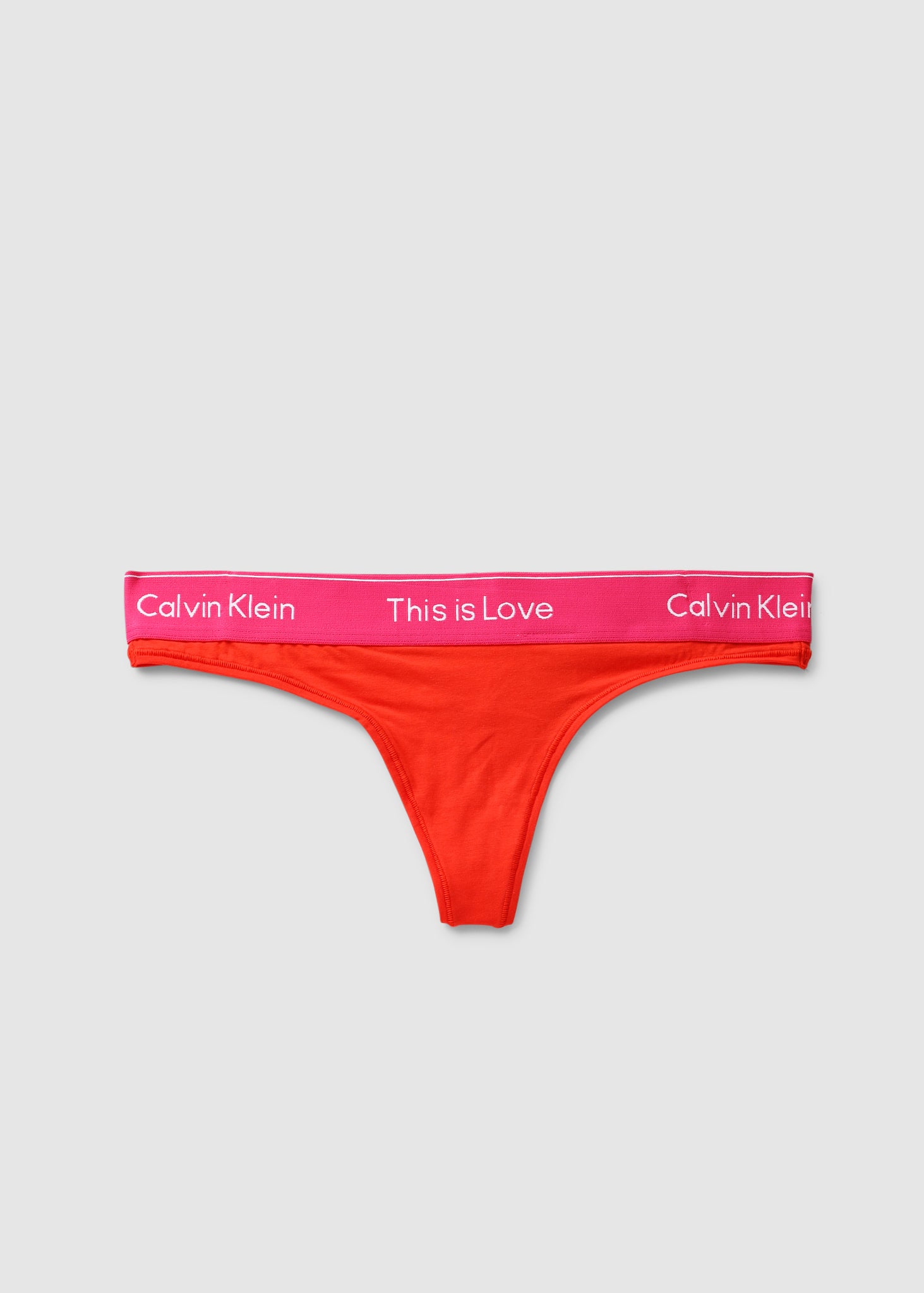 Image of Calvin Klein Womens This Is Love Thong In Cherry Tomato
