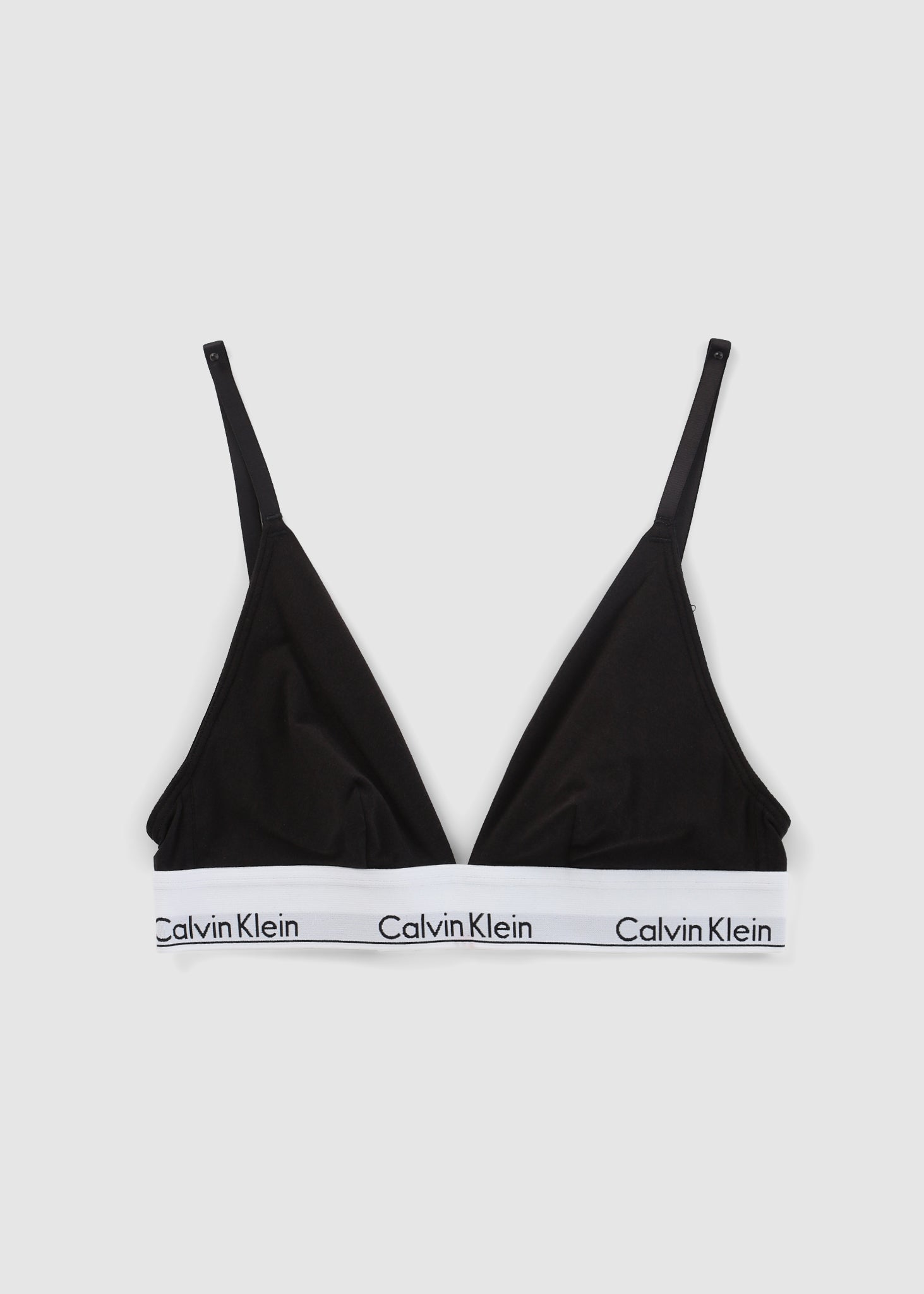 Image of Calvin Klein Womens Underwear Modern Cotton Unlined Triangle In Black