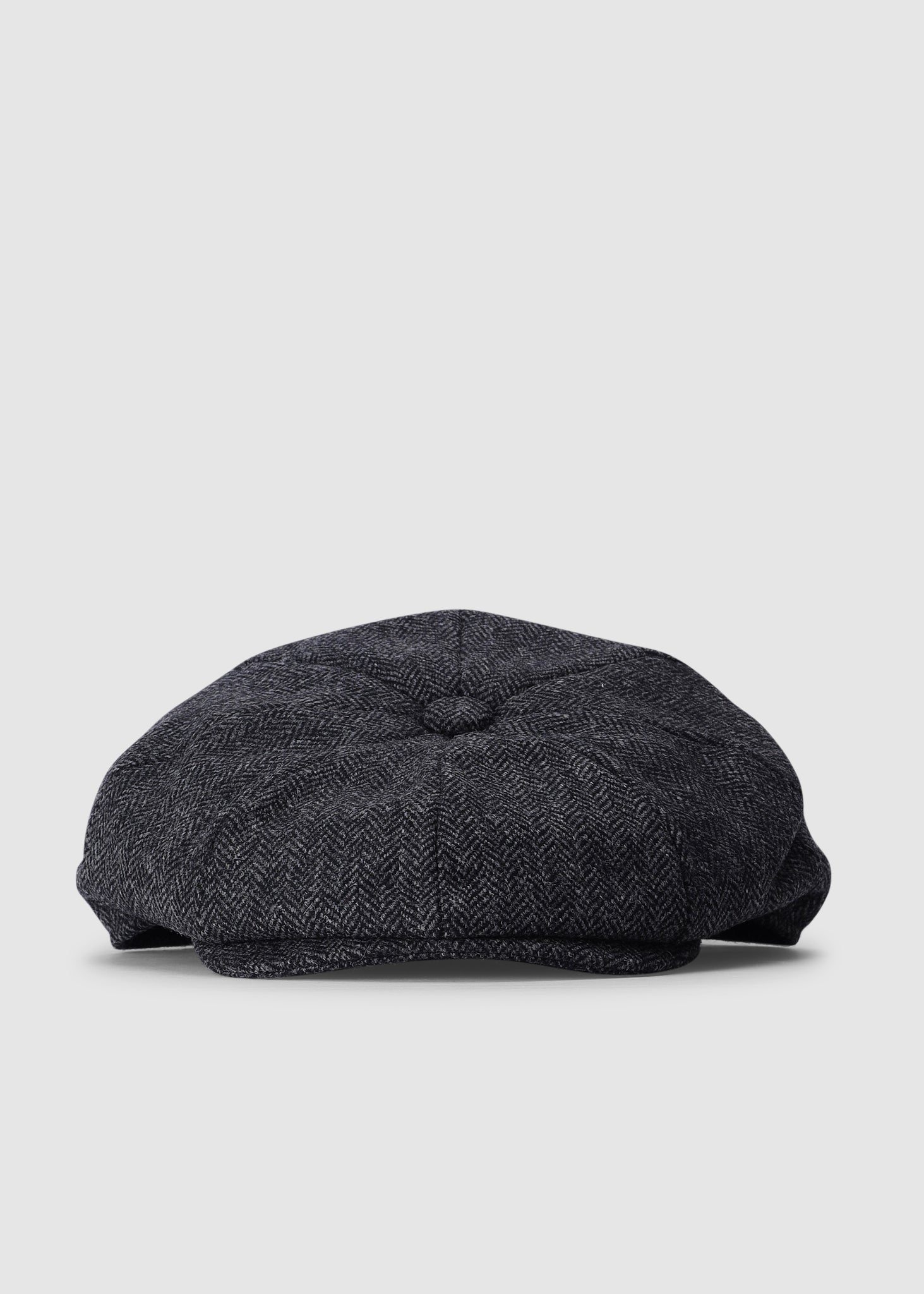 Image of Christys' London Mens 8 Piece Baker Boy Tweed Flat Cap In Black