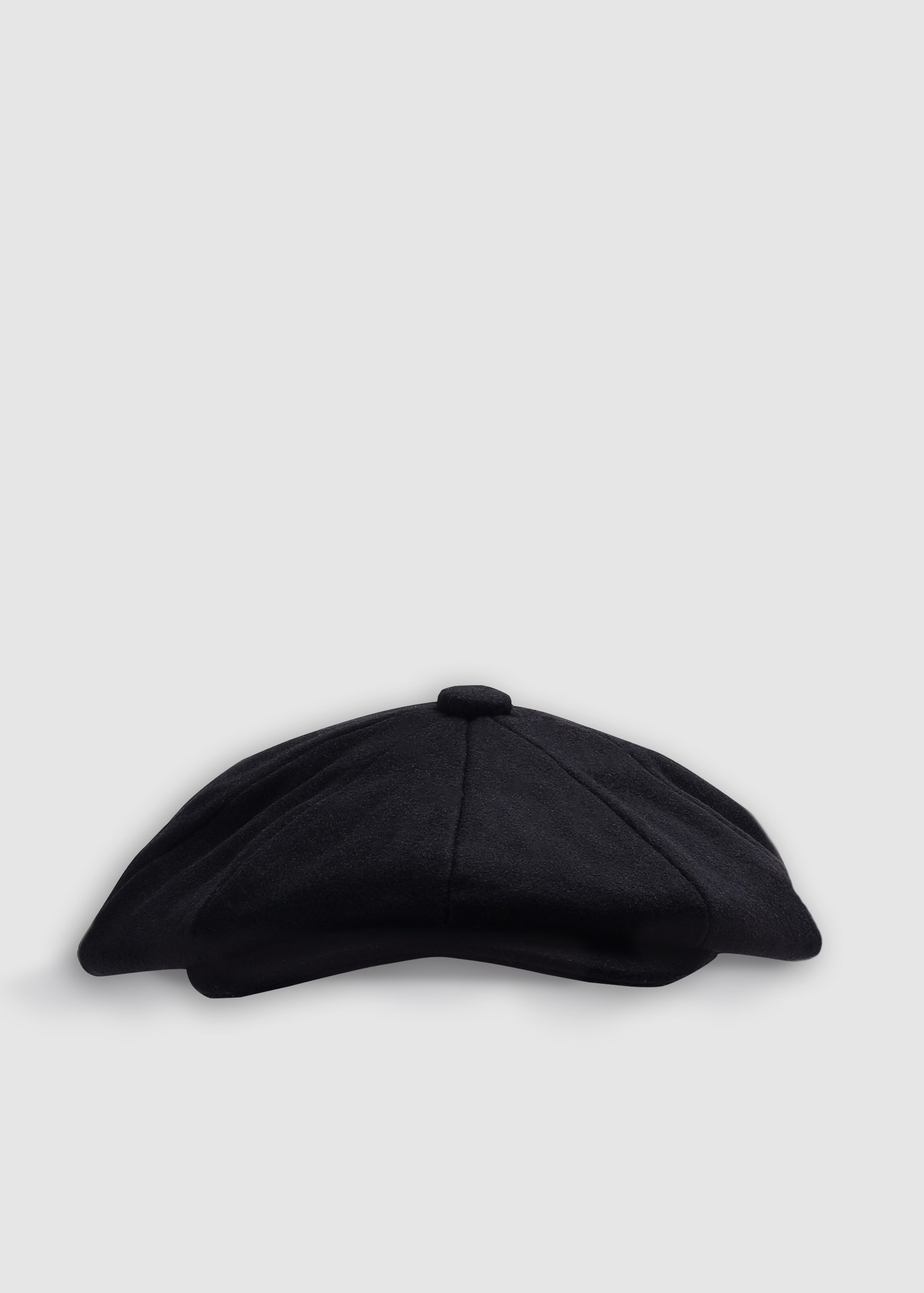 Image of Christys' London Mens 8 Piece Melton Wool Cap In Black