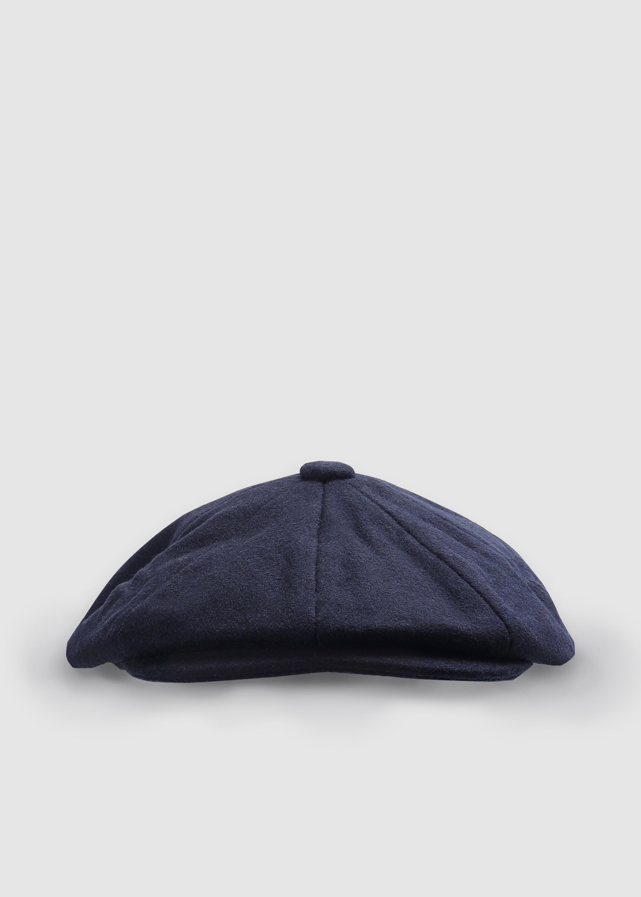 Image of Christys' London Mens 8 Piece Melton Wool Cap In Navy