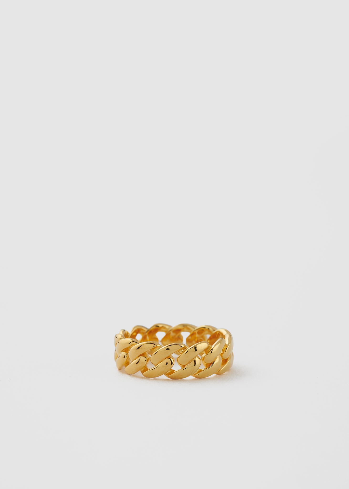 Common Lines Mens Cuban Link Gold Ring