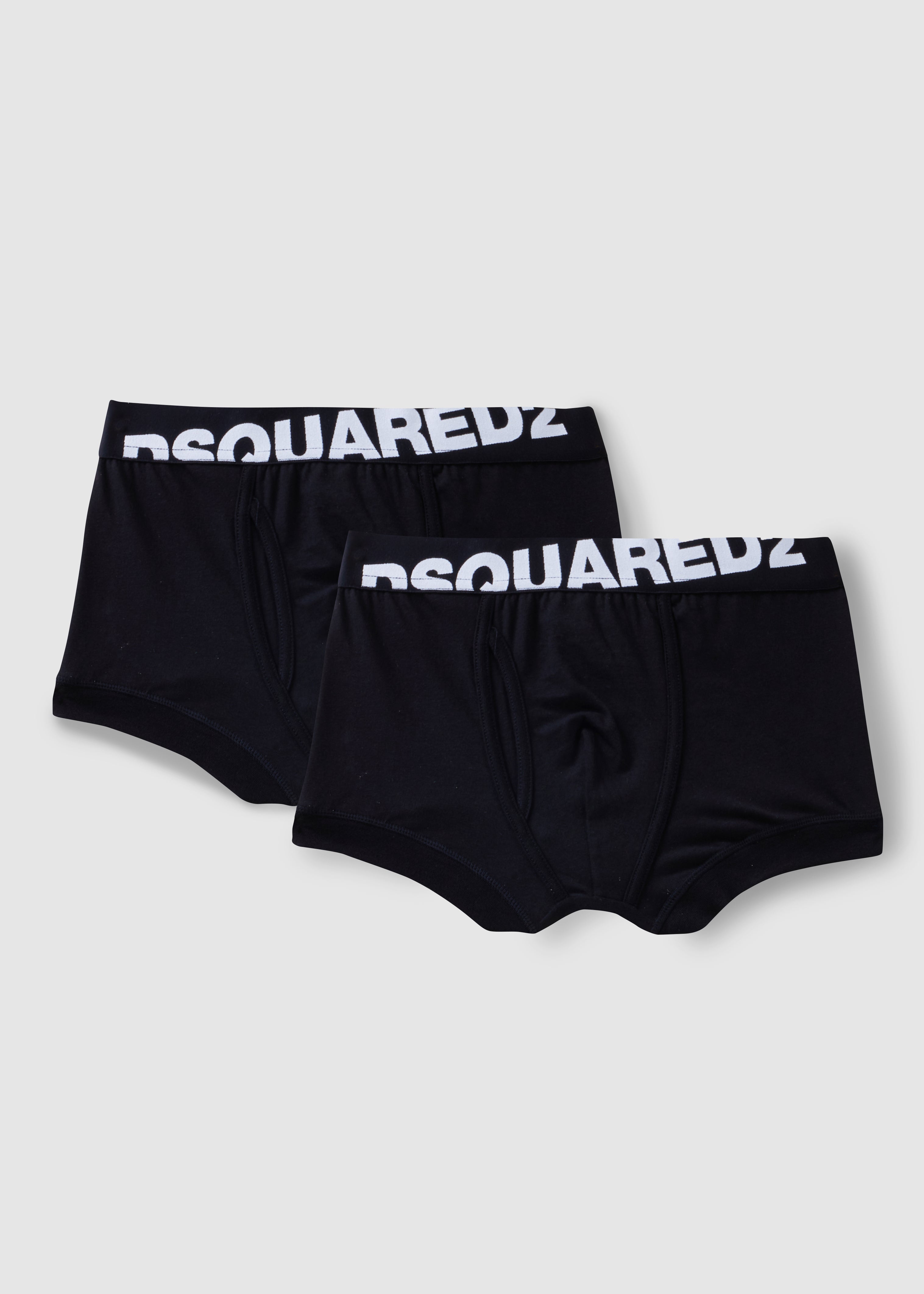 Image of Dsquared2 Mens Logo Trunk Twinpack In Black