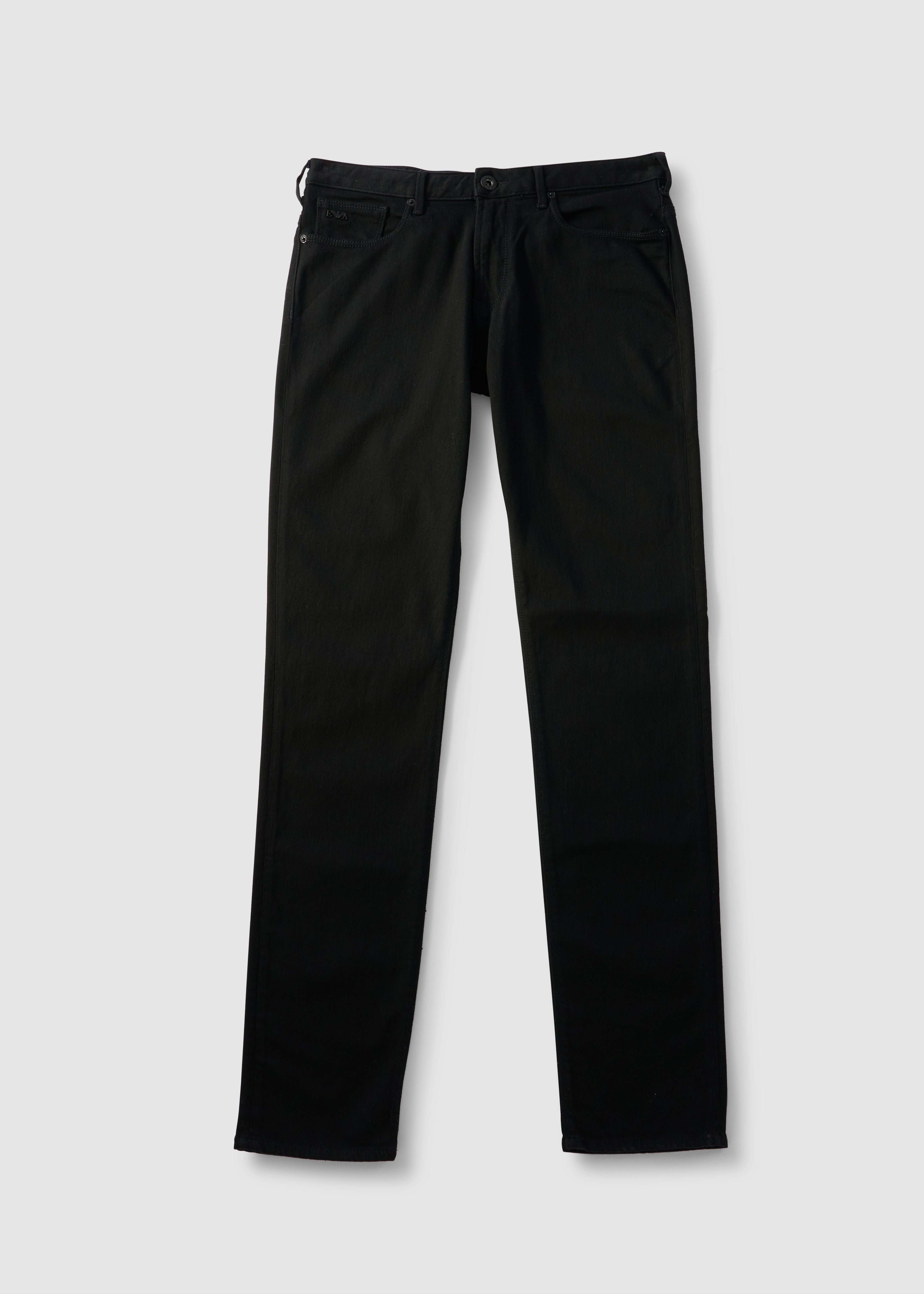 Image of Emporio Armani Mens J06 Embroidered Jean In Black