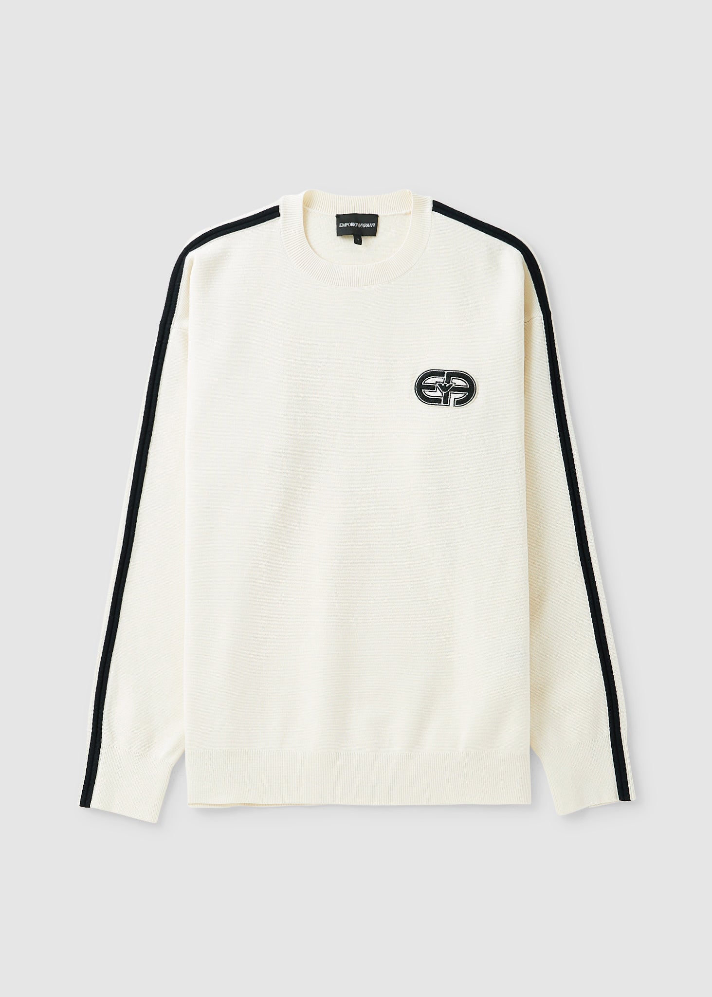 Image of Emporio Armani Mens Panel Sweatshirt In White