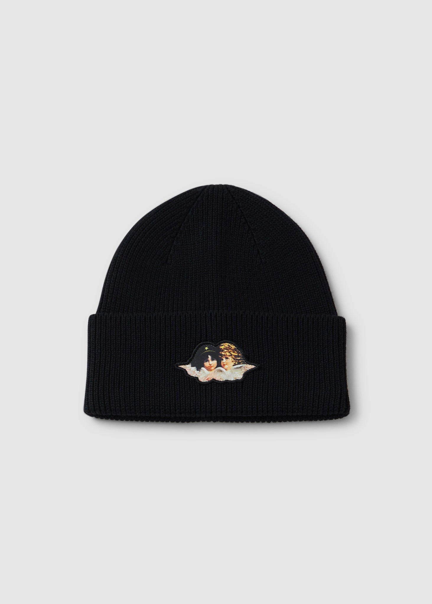 Image of Fiorucci Womens Angel Patch Beanie In Black