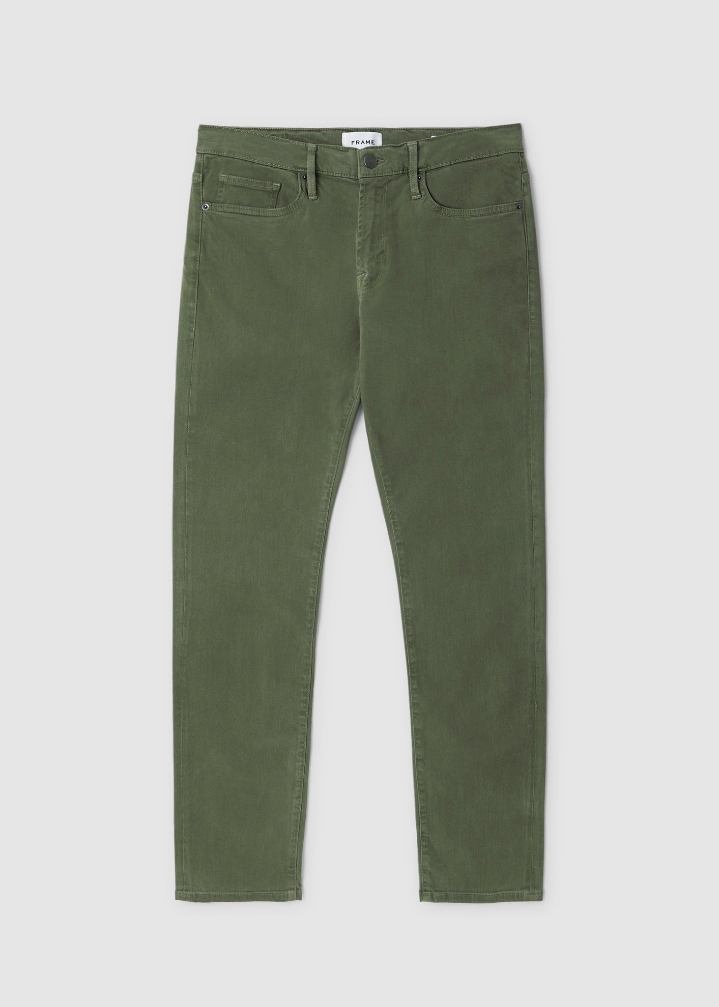 Image of Frame Mens L’Homme Slim Jeans In Washed Military