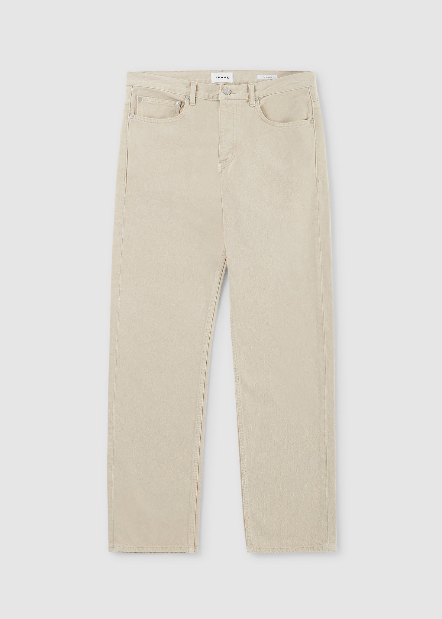 Image of Frame Mens Straight Jeans In White Beige