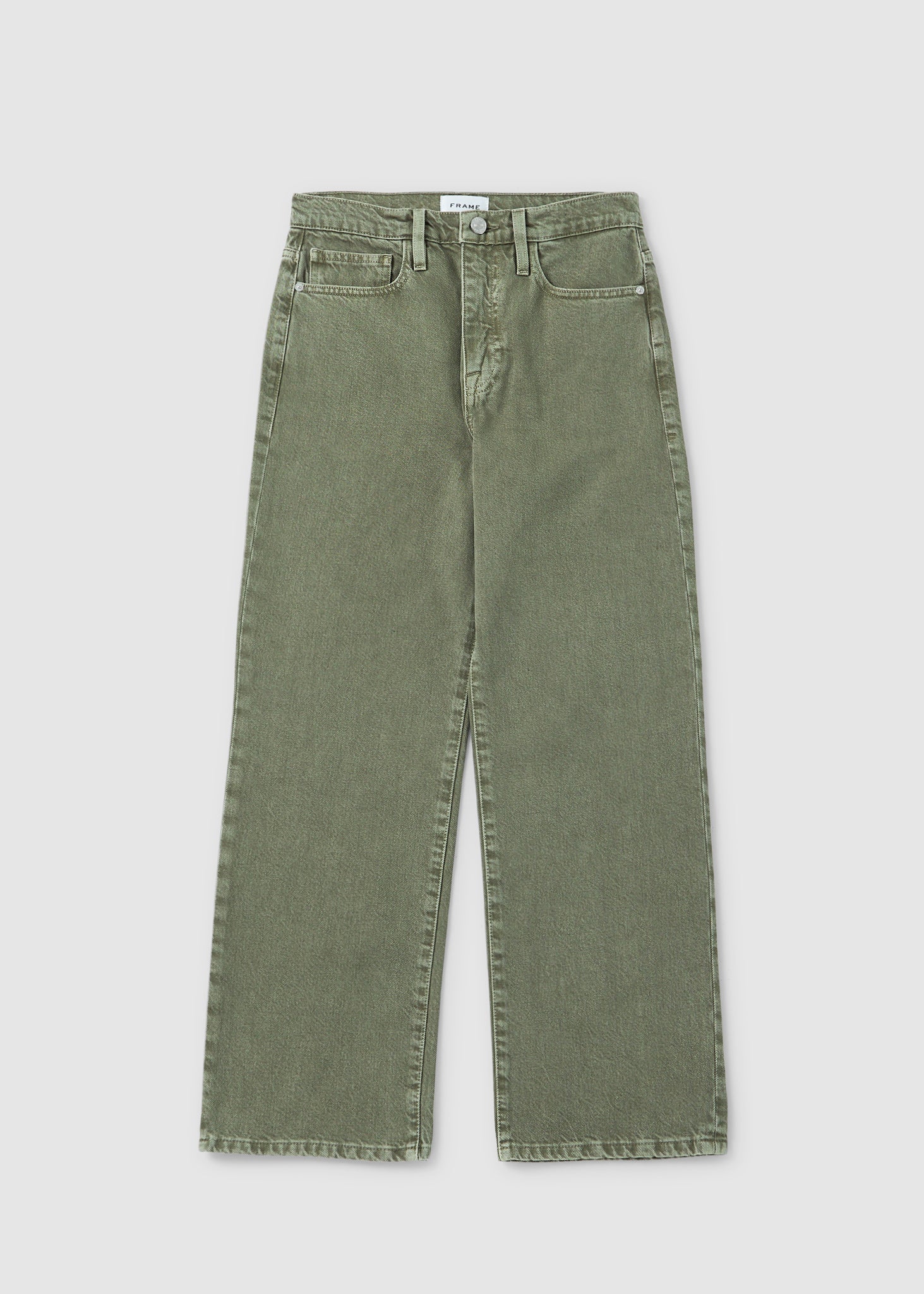 Image of Frame Womens Le Jane Crop Leg Jeans In Stoned Moss