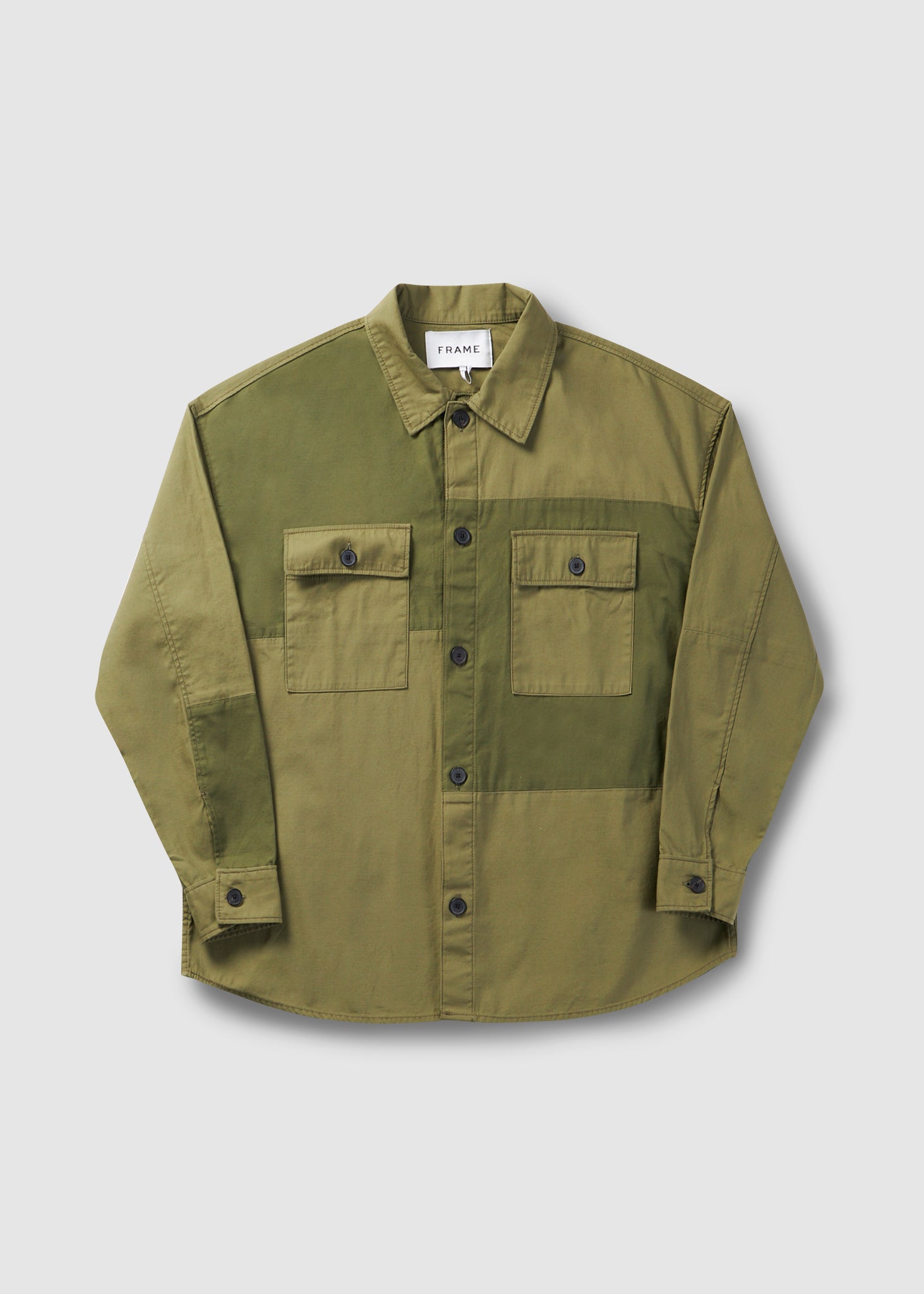 Frame Mens Tonal Patchwork Shirt