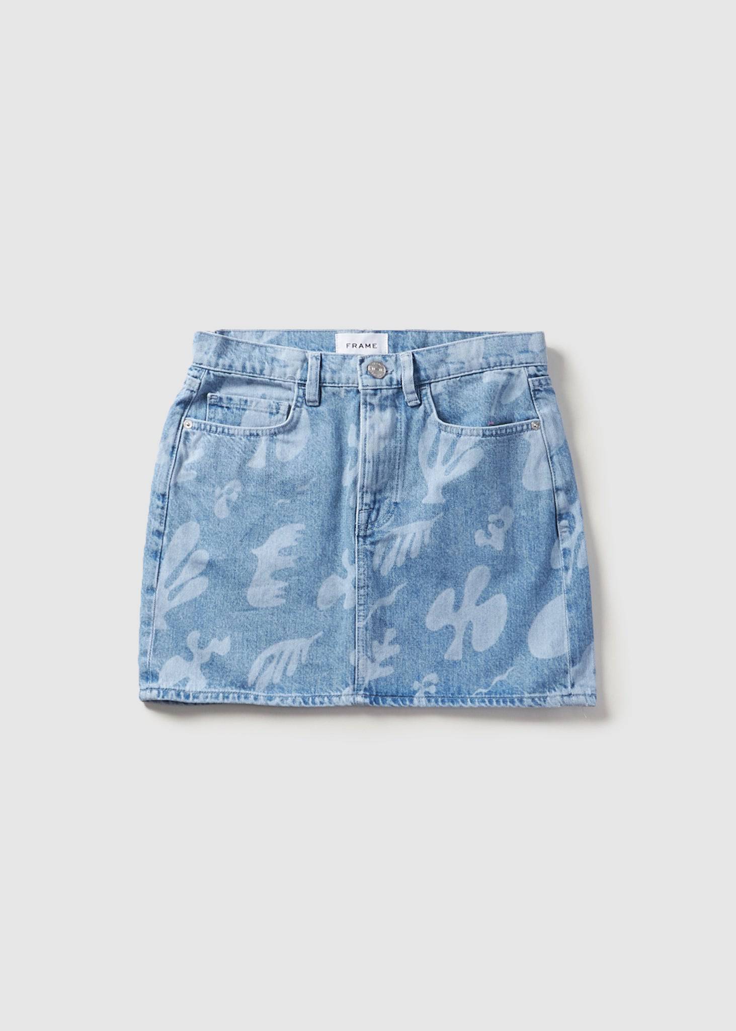 Frame Womens Le Mini Denim Skirt