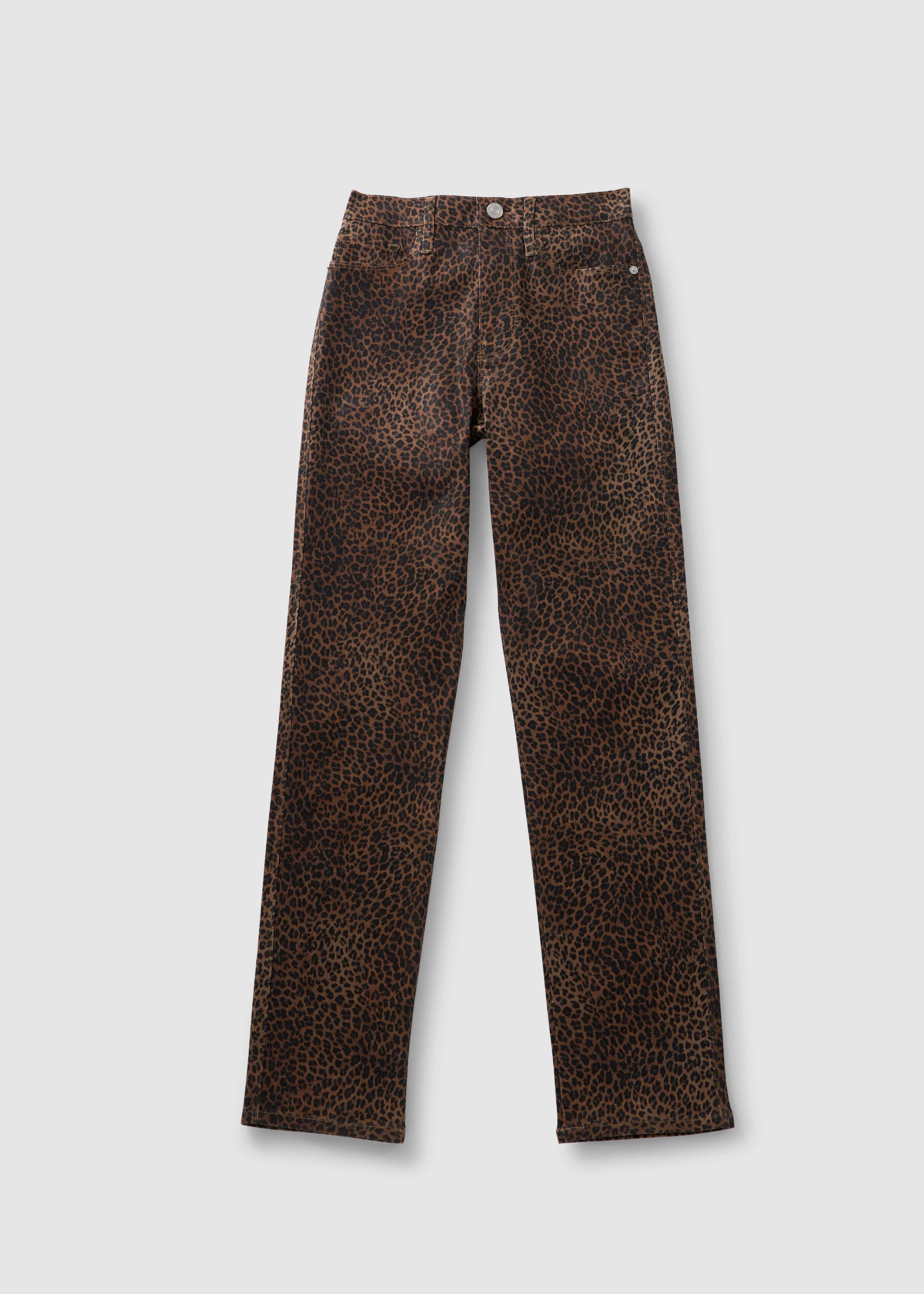 Frame Womens Le Sylvie Coated Leopard Print Jeans