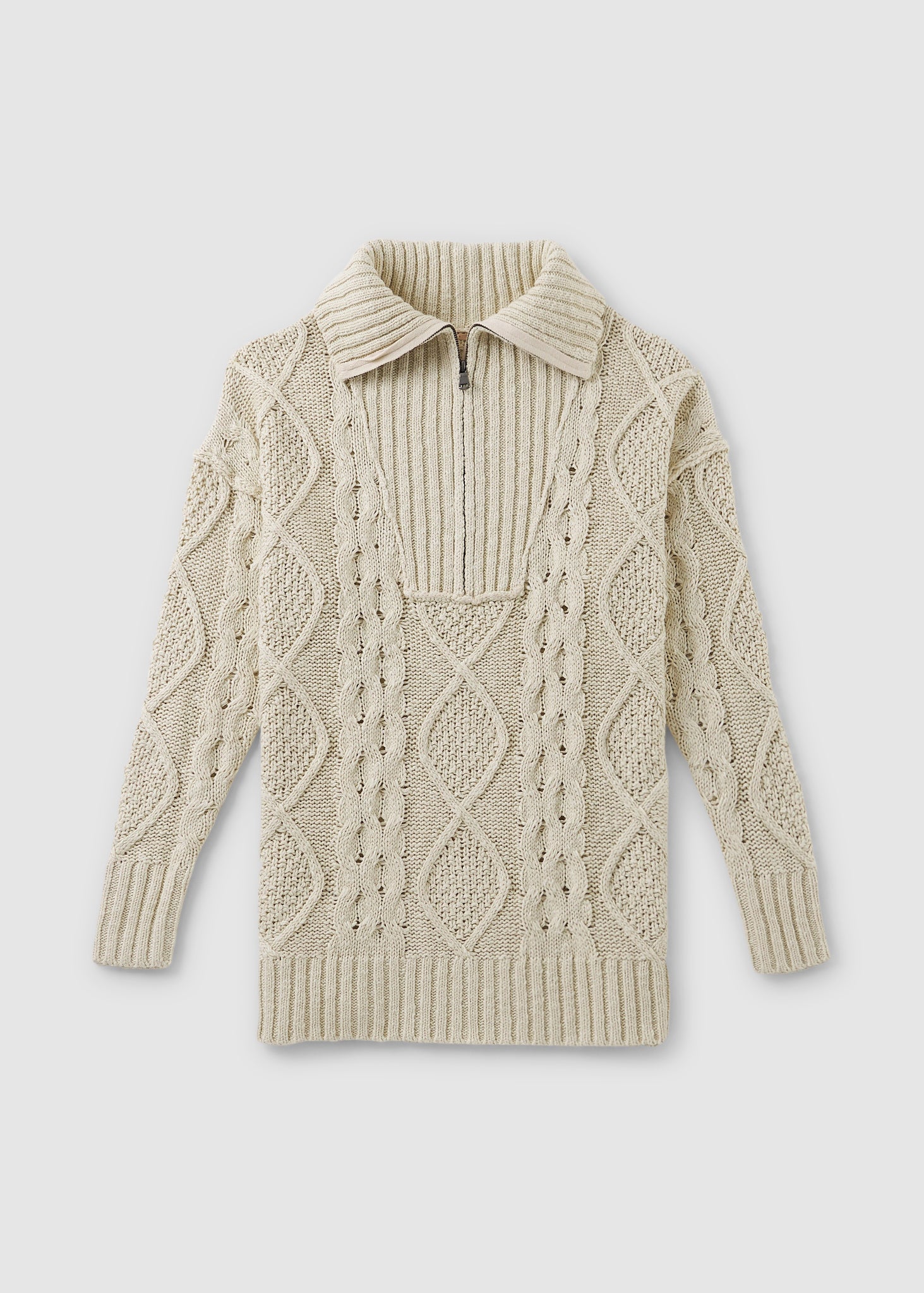 Image of Free People Womens Driftwood Cable Knit Jumper In Ivory