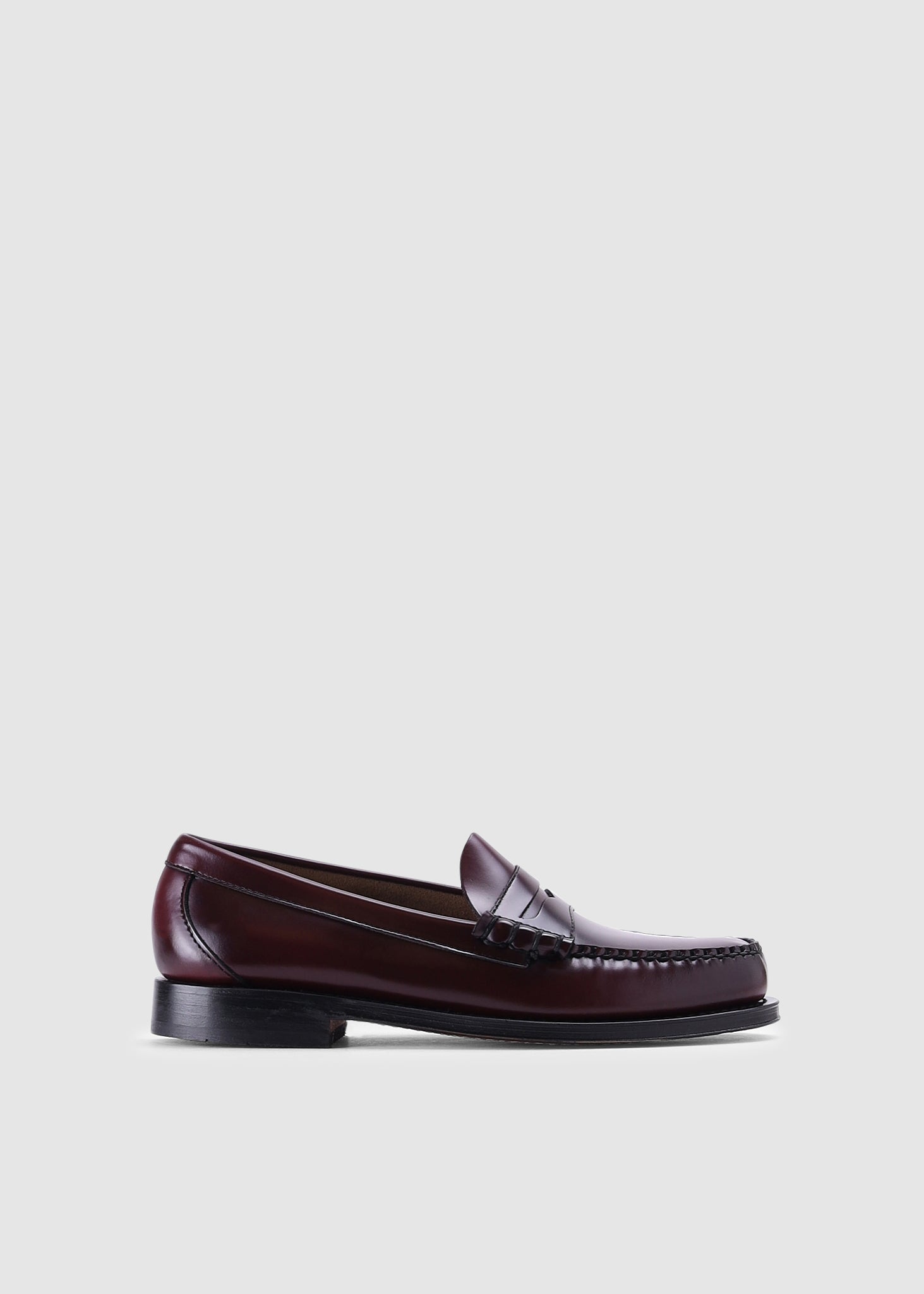 Image of G.H.Bass Mens Weejun Heritage Larson Moc Penny Loafers In Wine