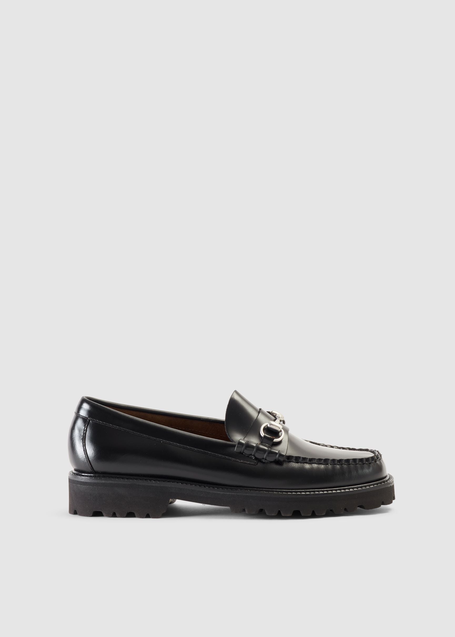 Image of G.H.Bass Mens Weejun 90's Lincoln Horsebit Loafers In Black