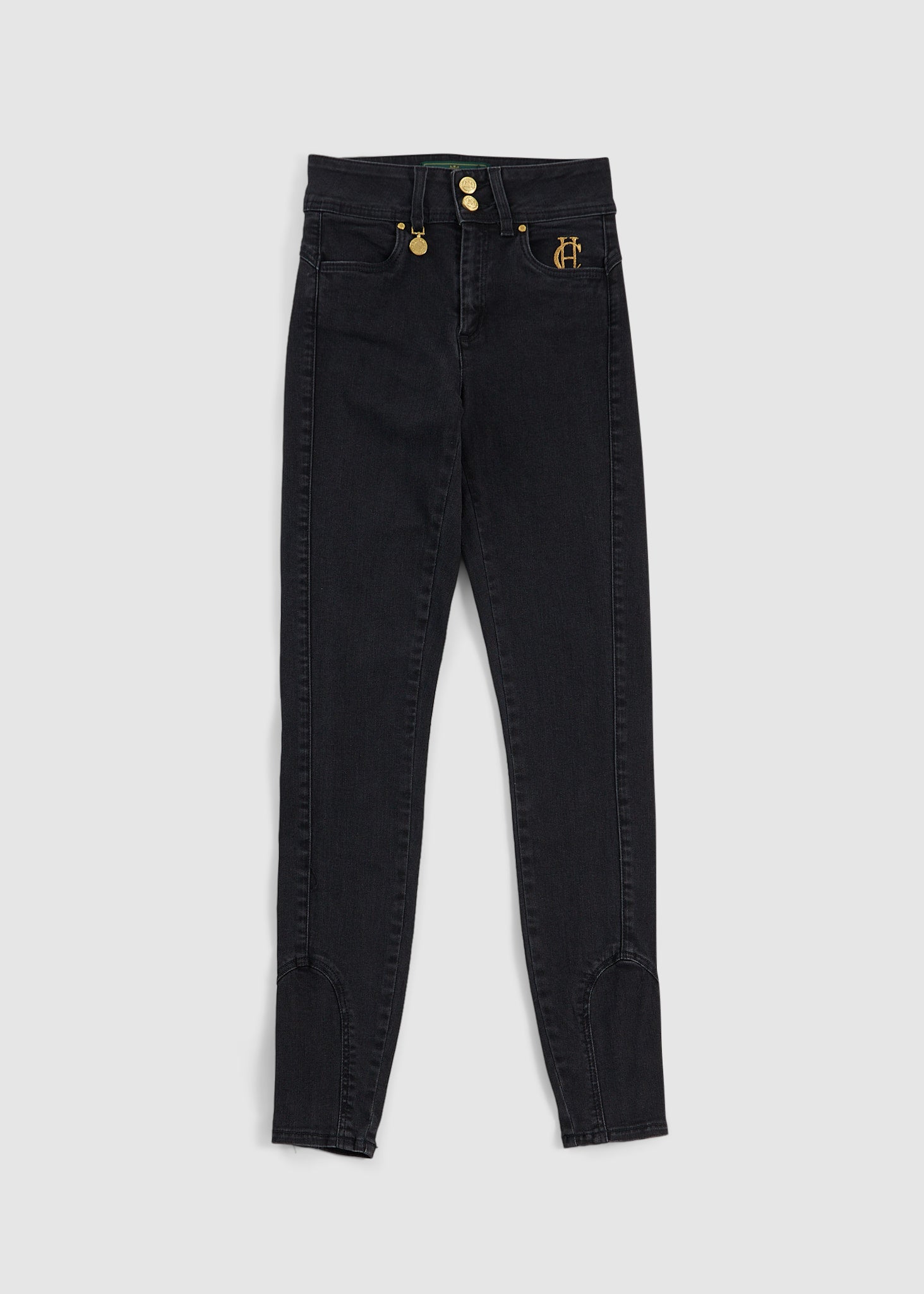 Image of Holland Cooper Womens Jodhpur Jeans In Washed Black