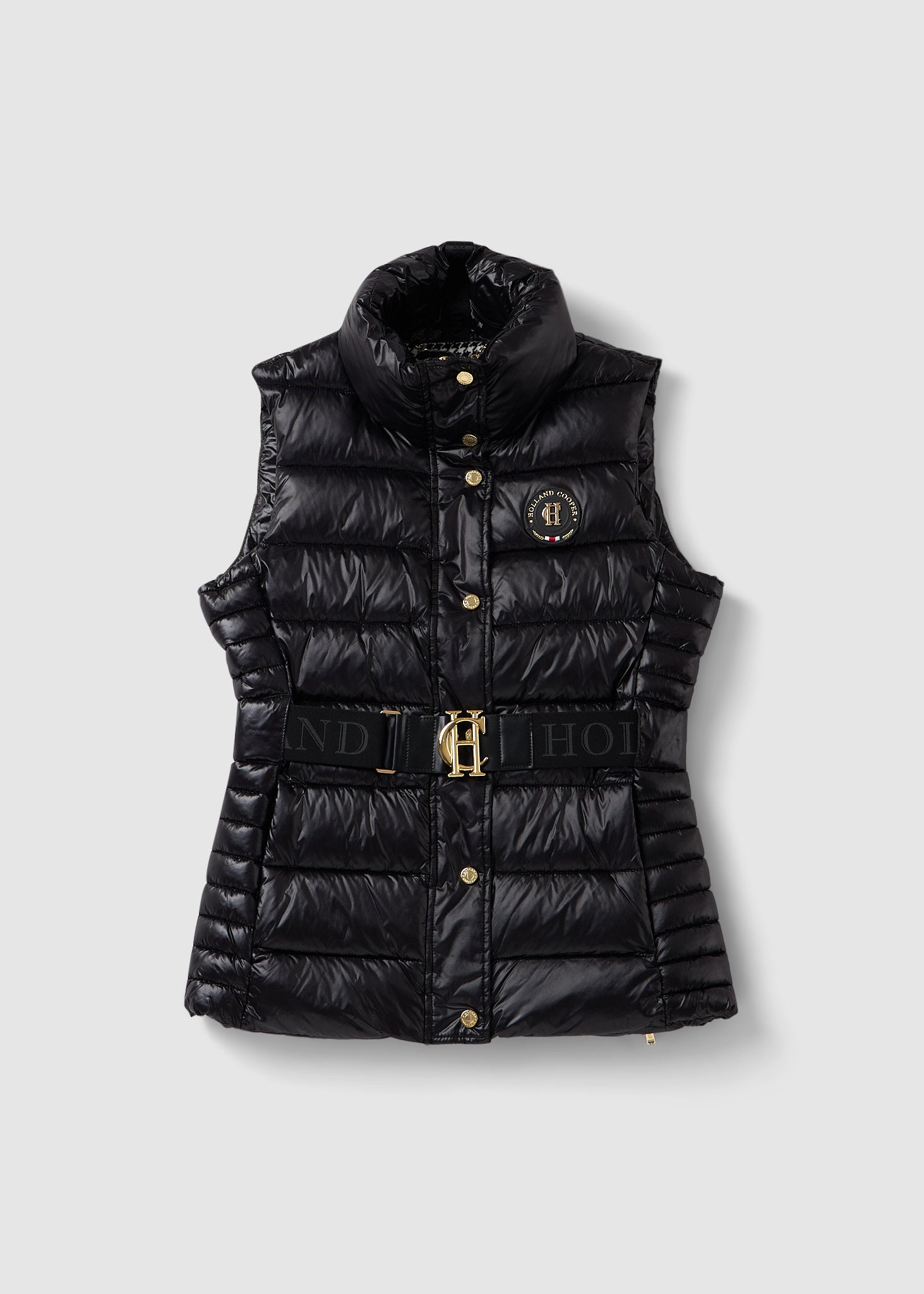 Image of Holland Cooper Womens Valais Quilted Gilet In Black