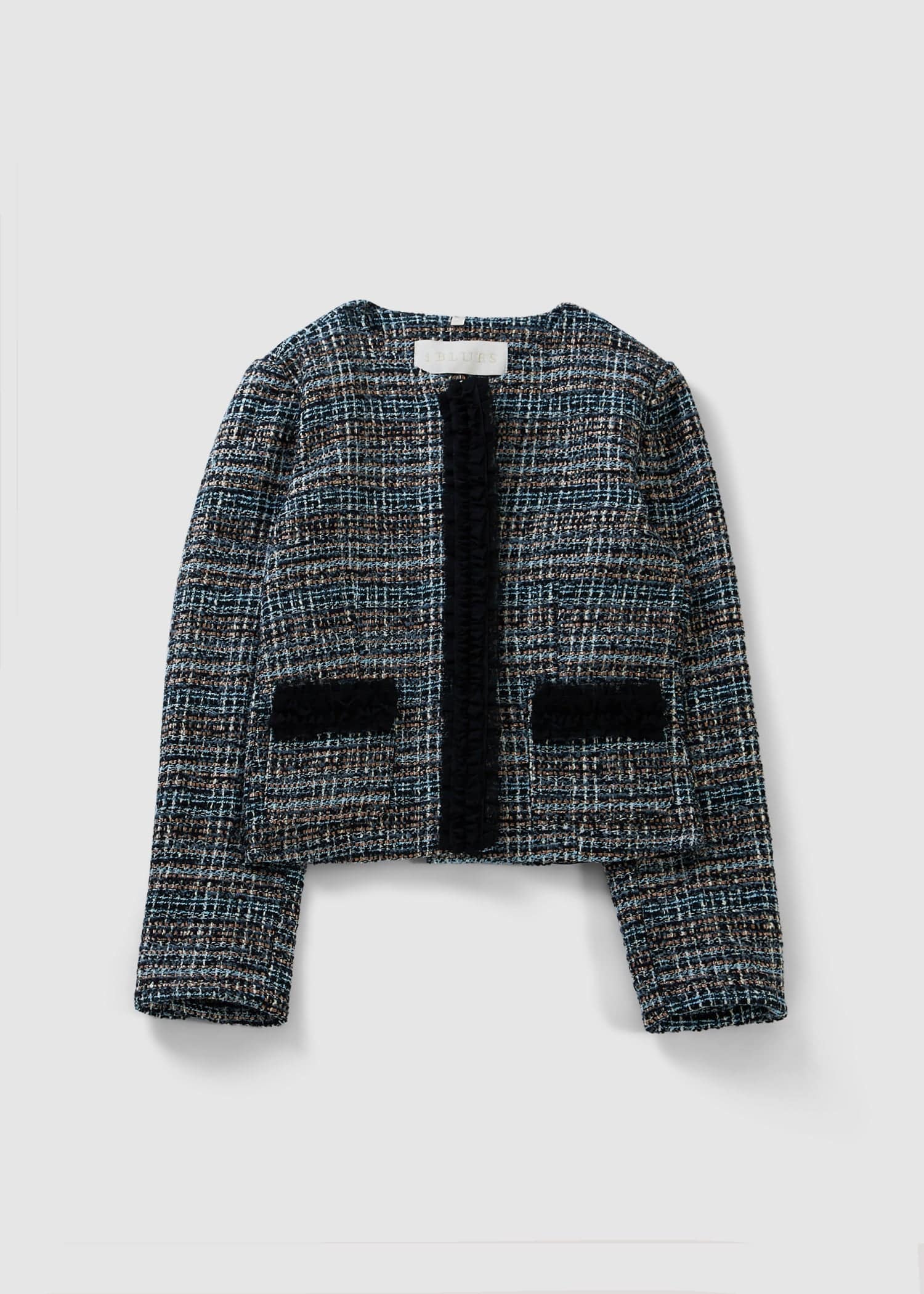 Iblues Womens Lepido Tweed Tailored Jacket