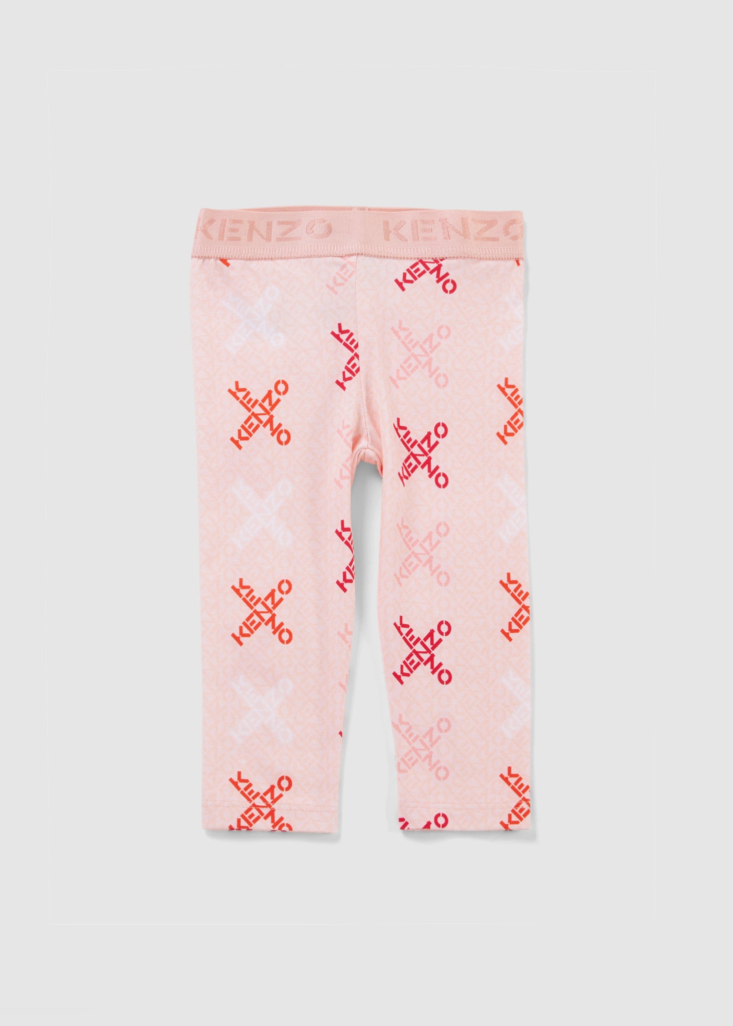 Kenzo Kids Cross Logo Monogram Leggings In Pink - Pink