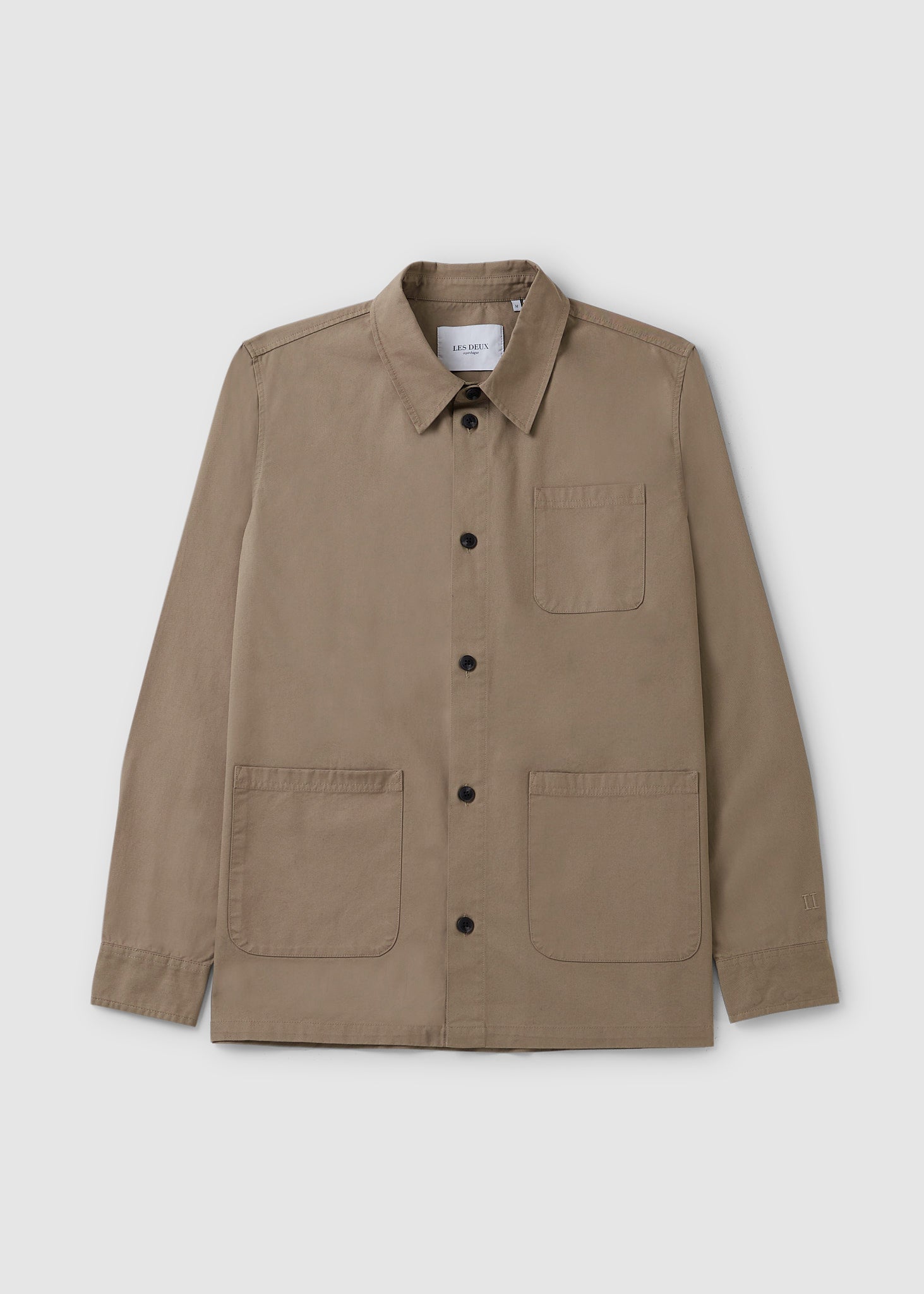 Les Deux Mens Jason Twill Hybrid Jacket In Desert Taupe - Beige