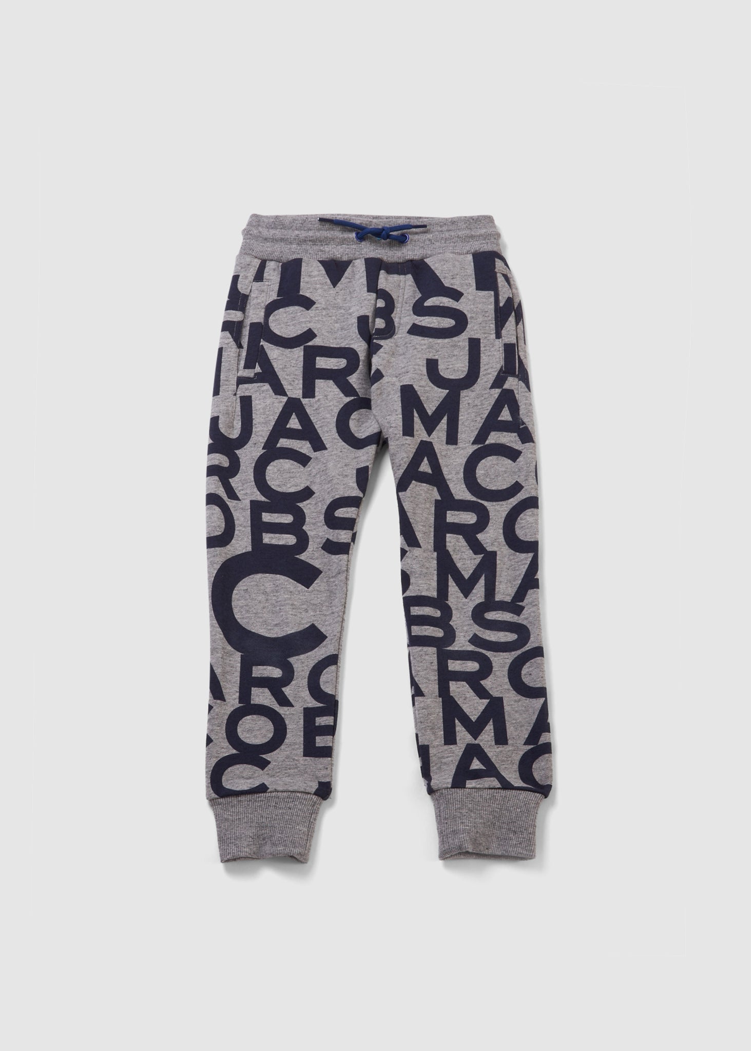 Image of Marc Jacobs Kids All Over Logo Sweatpants In Chine Grey