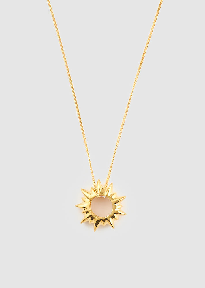 Misho Womens Sun Stud 22Ct Gold Plated Pendant