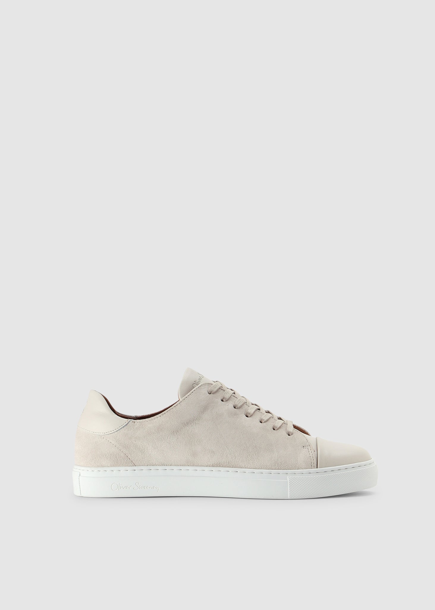 Image of Oliver Sweeney Ossos Suede Trainers In Off White