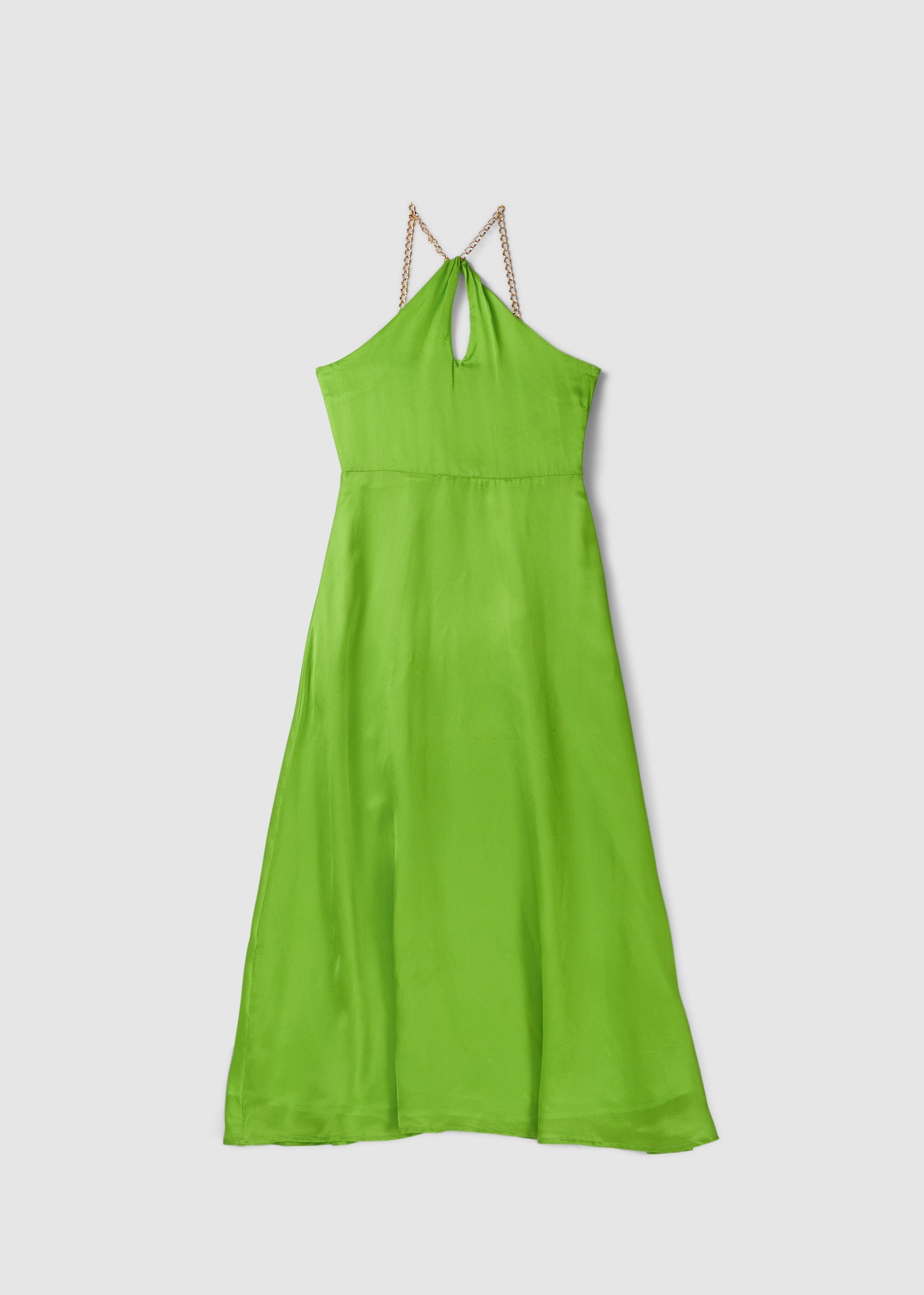 Image of Olivia Rubin Womens Aimee Silk Halterneck Dress In Green
