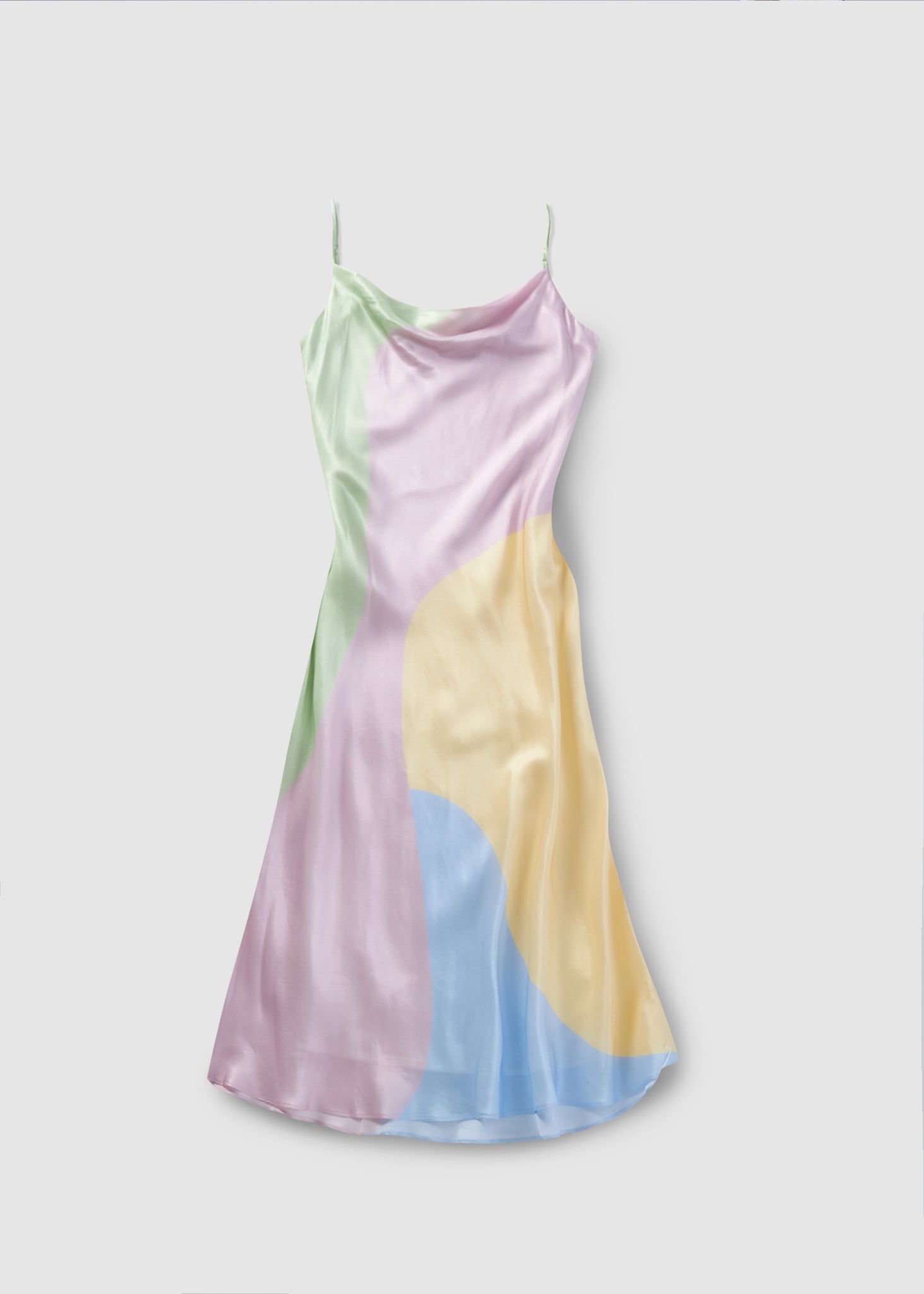 Olivia Rubin Womens Aubrey Silk Slip Dress In Block Shape Print