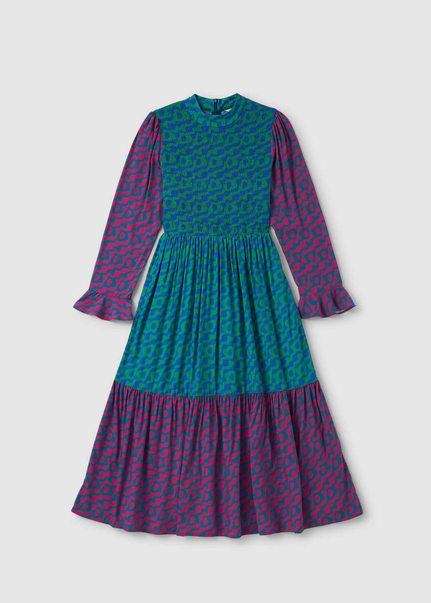 Image of Olivia Rubin Womens Jules Ripple Print Maxi Dress In Ripple Mix