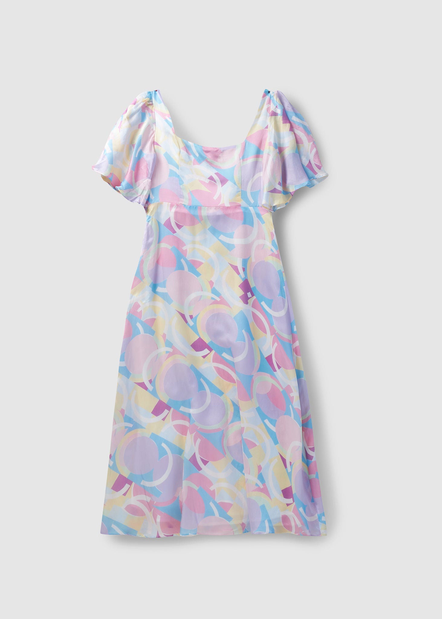 Image of Olivia Rubin Womens Savannah Silk Fit Flare Printed Dress In Shapestack