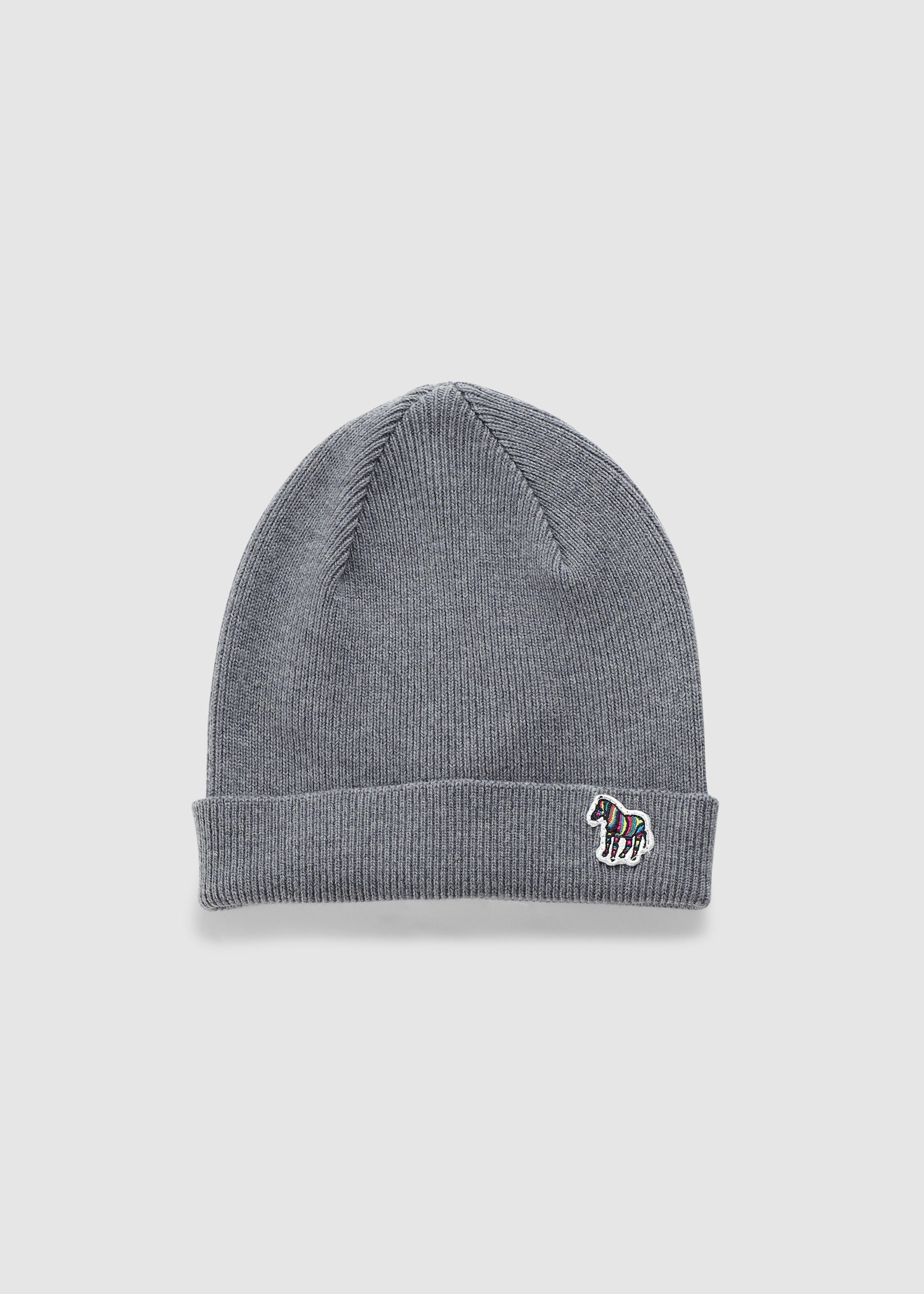 Image of Paul Smith Mens Logo Beanie In Grey