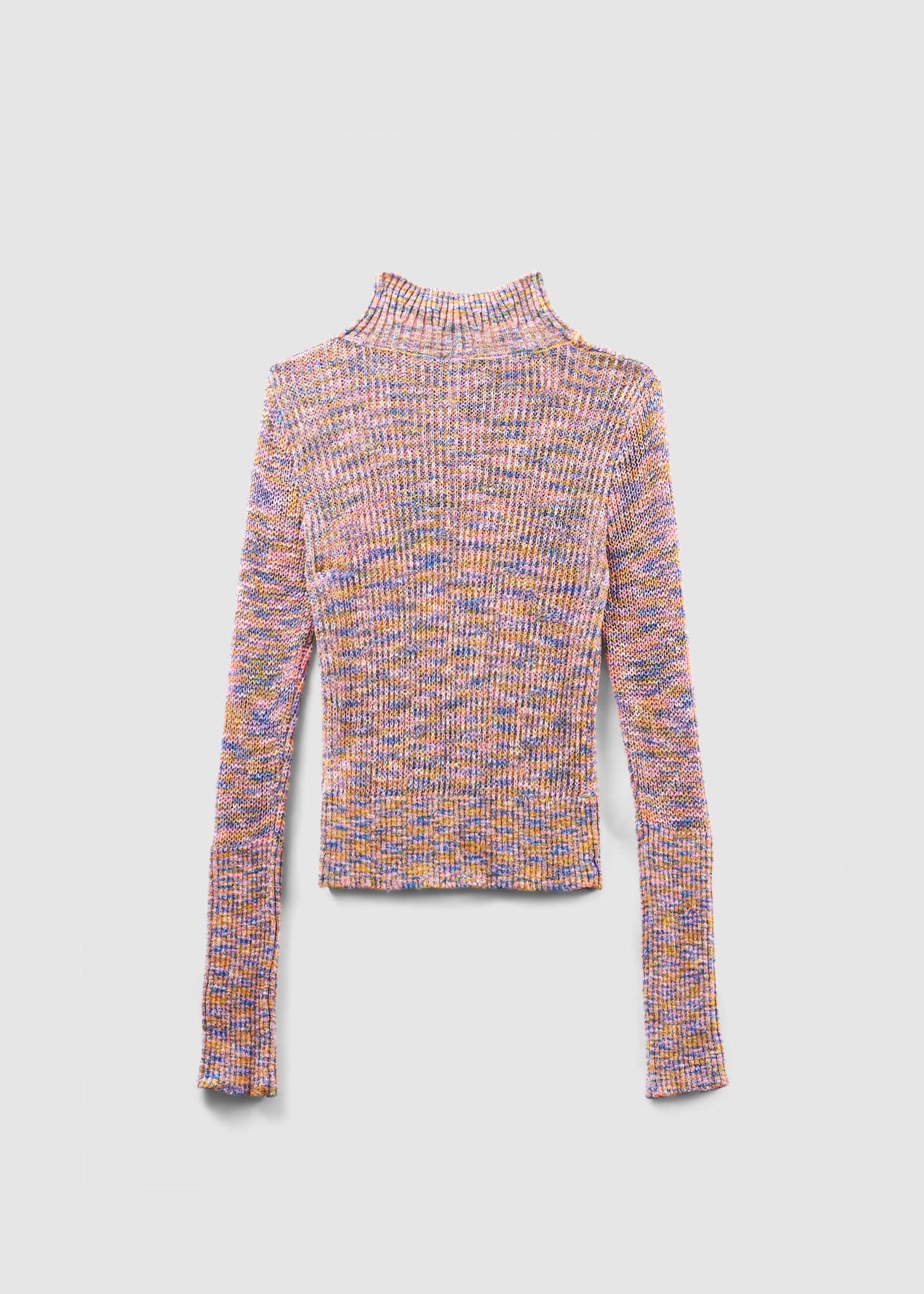 Image of Free People Womens Blair Spacedye High Neck Knitted Top In Candy Combo