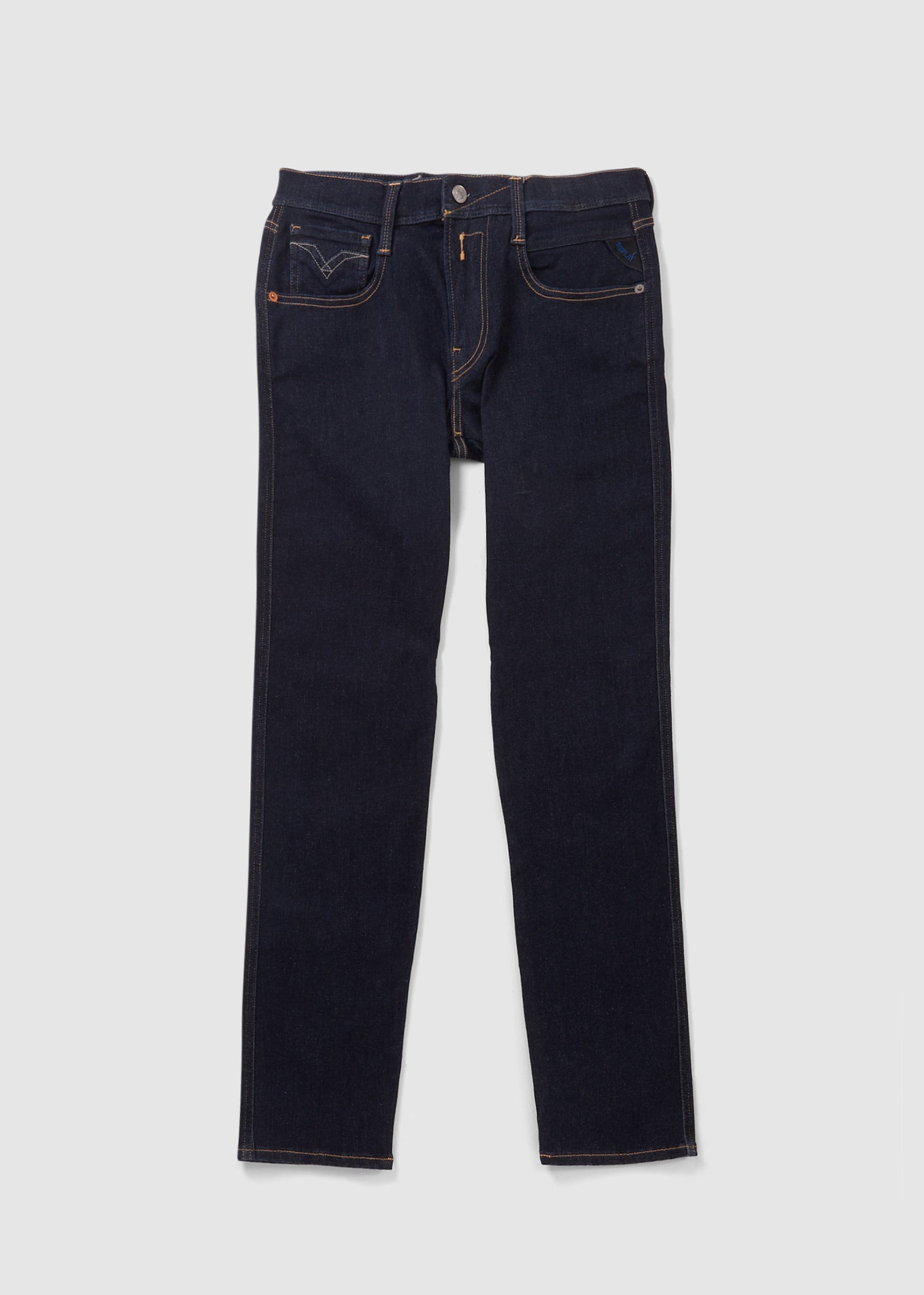 Image of Replay Mens Anbass Re Used Jeans In Rinse Wash