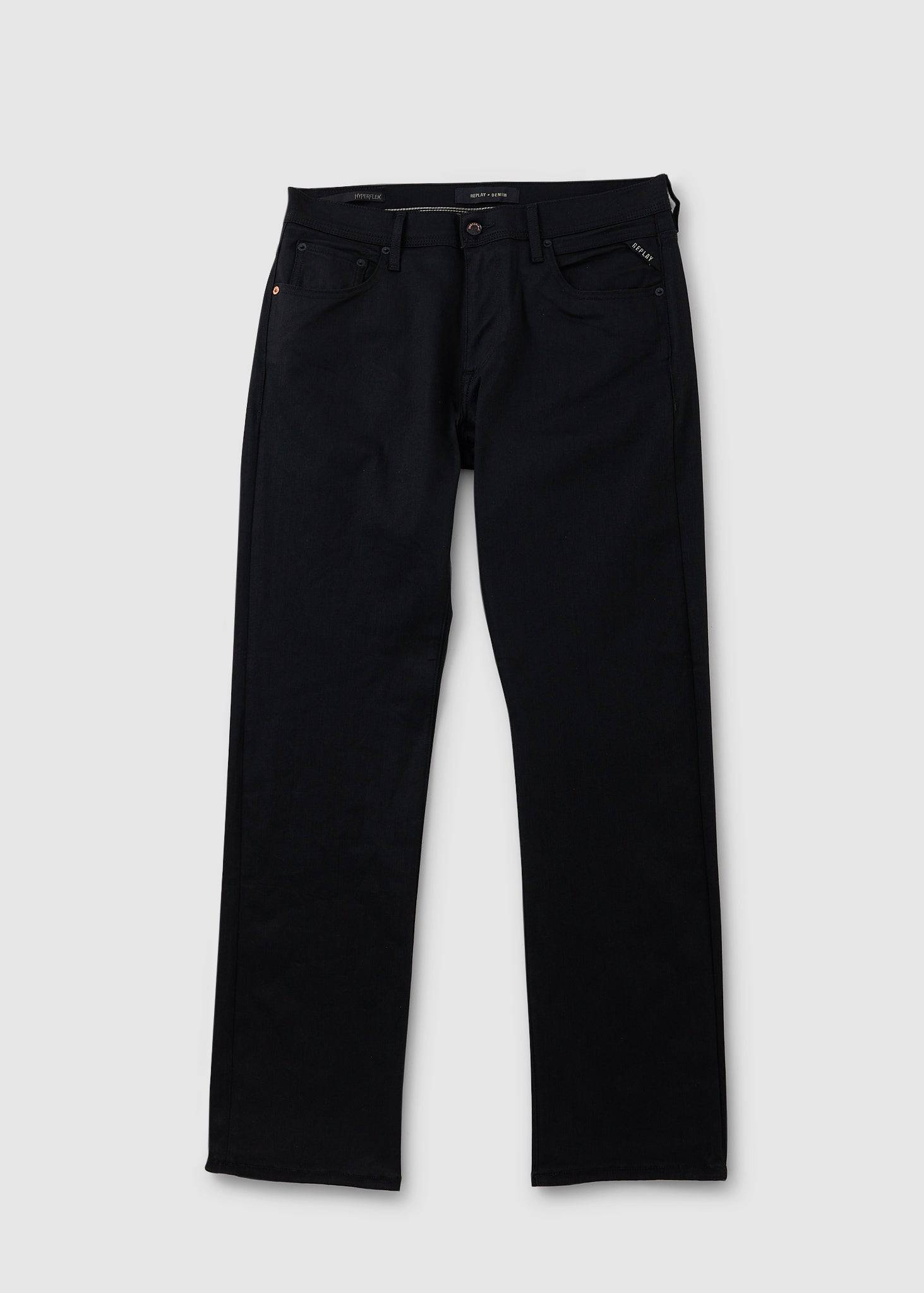 Image of Replay Mens Sartoriale Hyperflex Jeans In Black