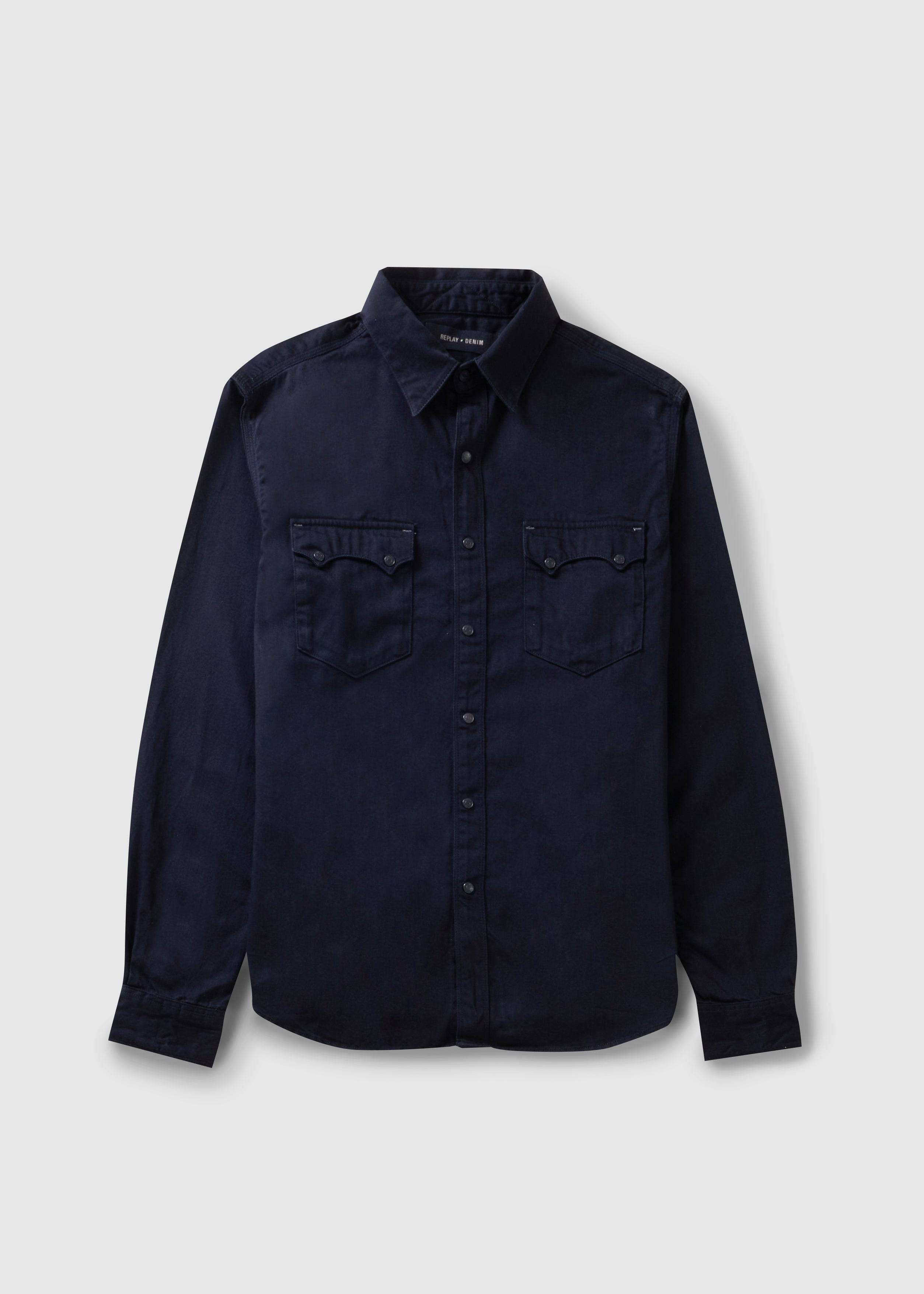 Replay Mens Sartoriale Slim Fit Denim Shirt