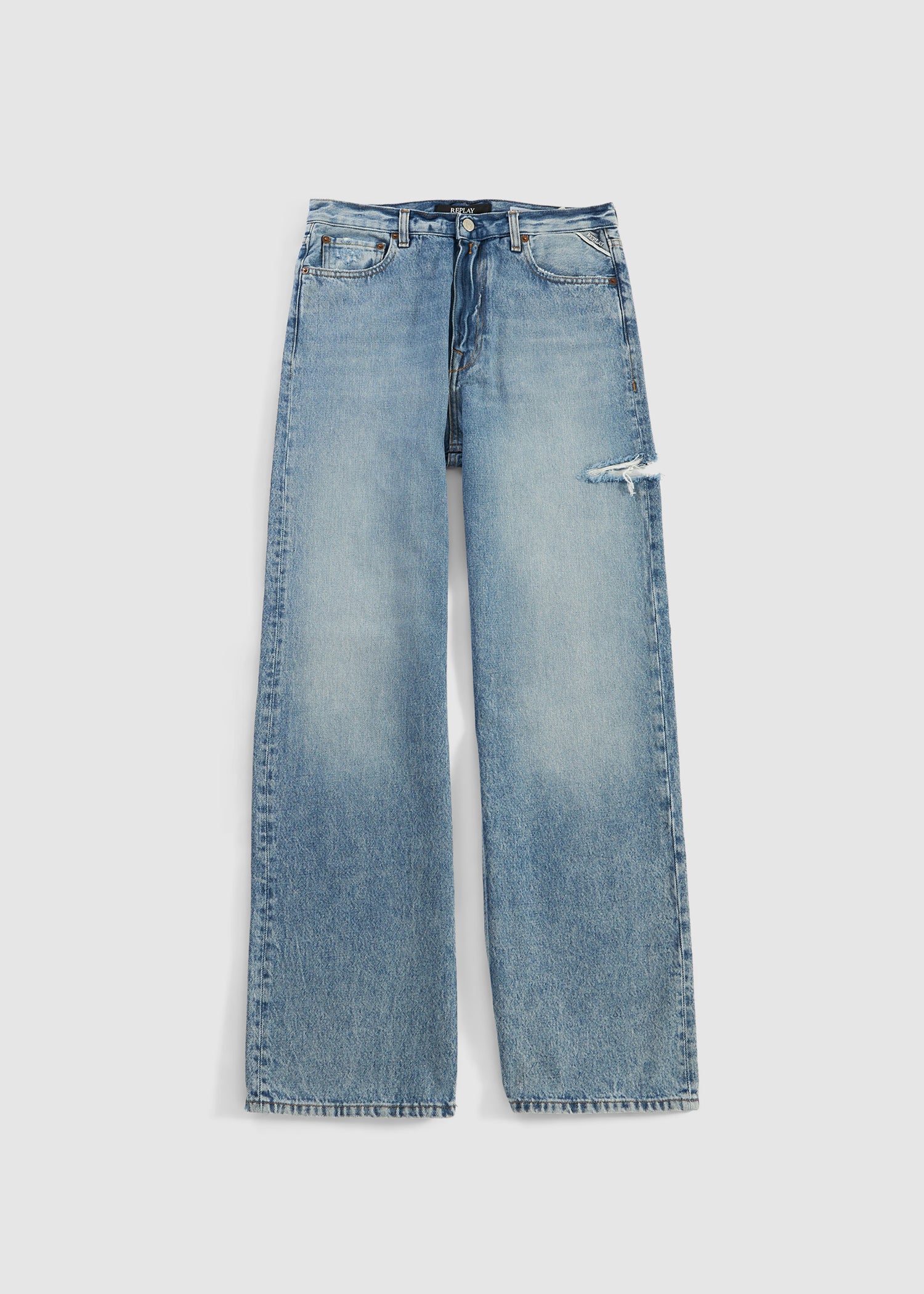 Image of Replay Womens Laelj Jeans In Light Blue