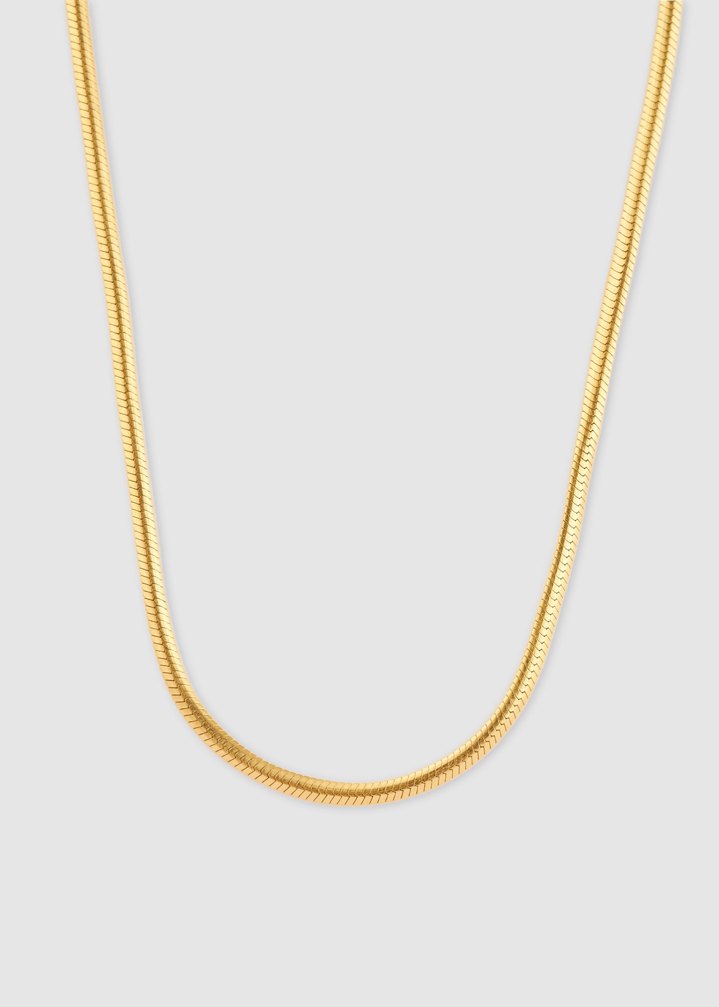 Shyla Womens Thick Snake 22K Gold Plated Silver Necklace