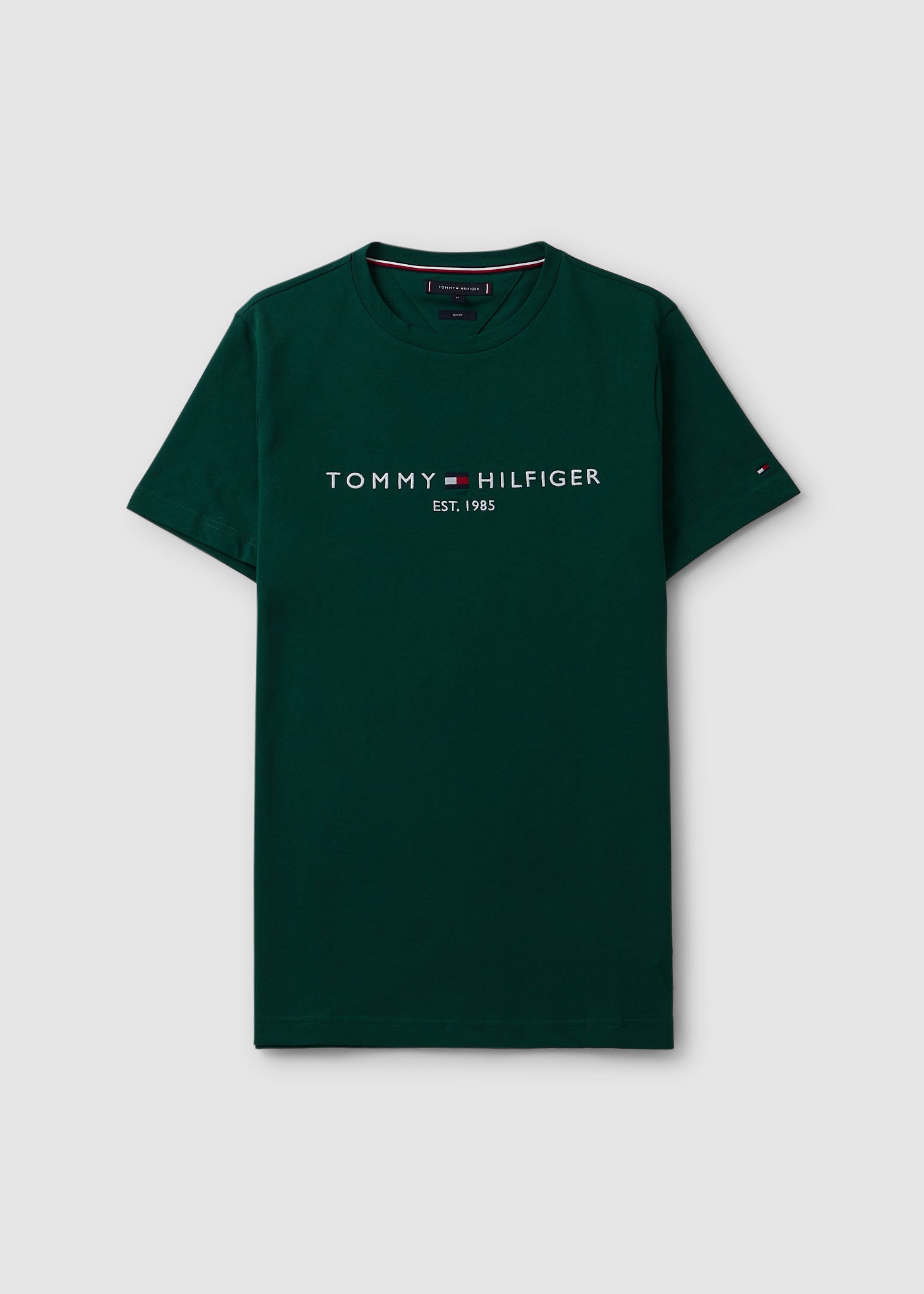 Image of Tommy Hilfiger Mens Logo T-Shirt In Prep Green